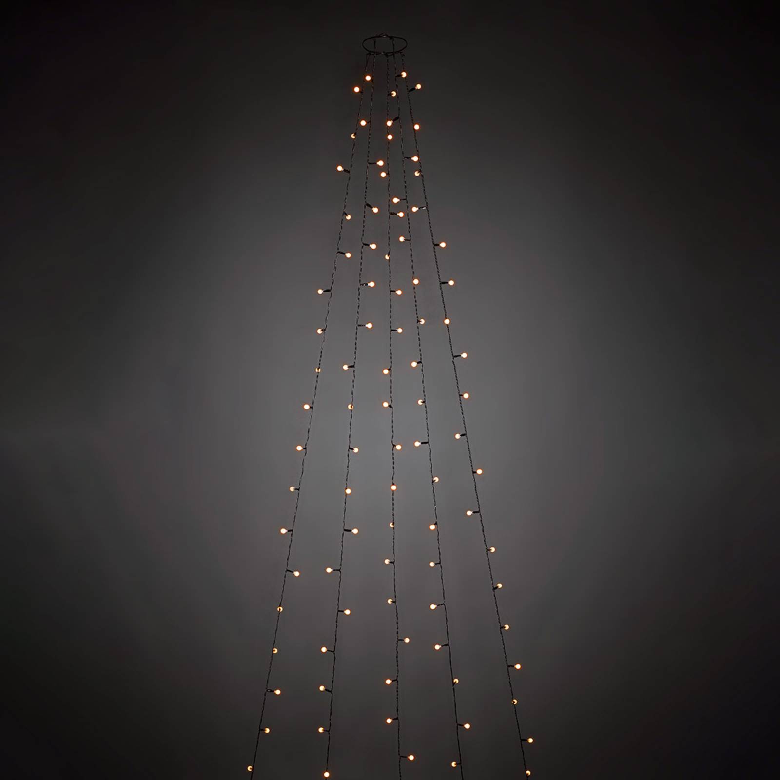 LED trælyskæde formonteret globepære 200 lyskilder