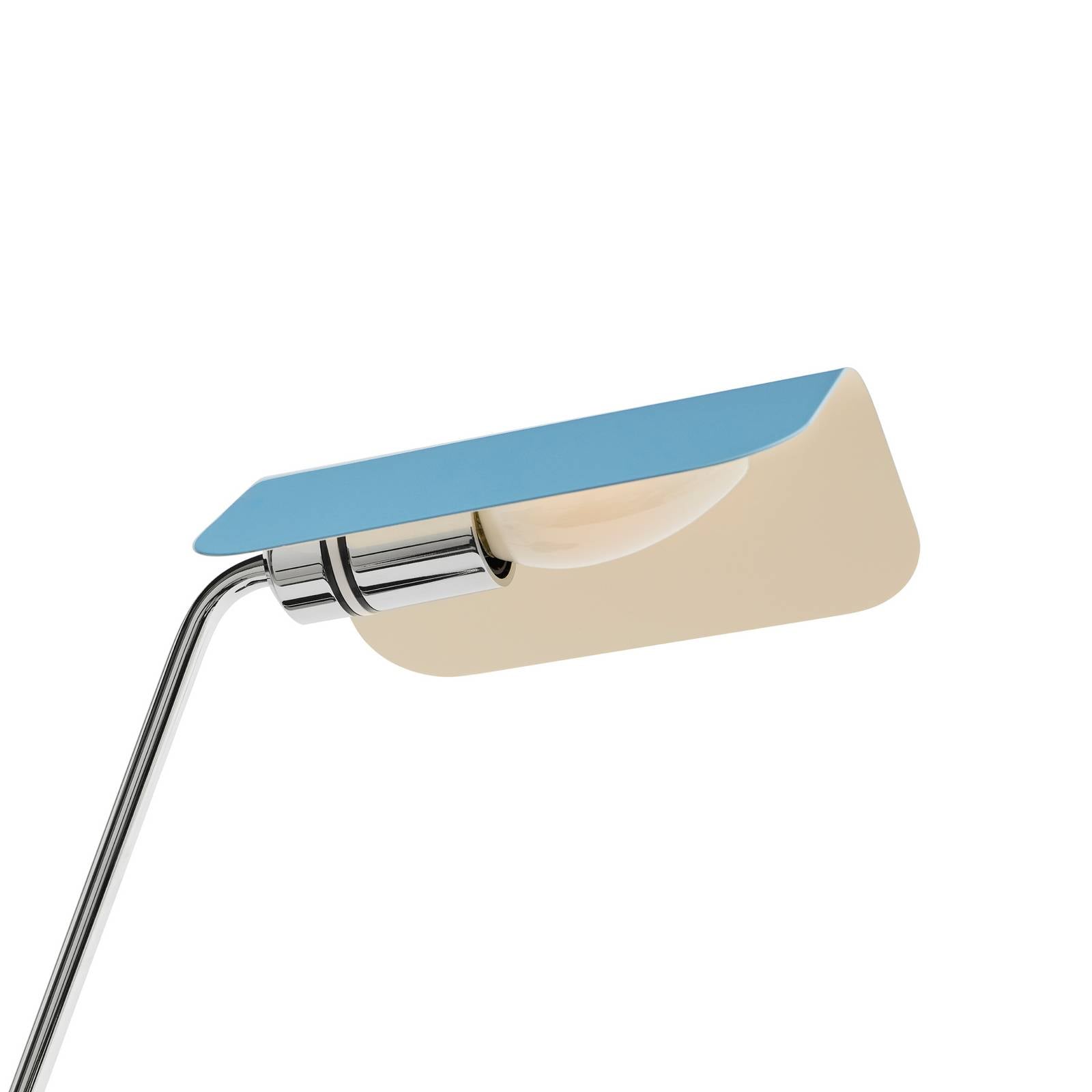 Lampa z klipsem Hay Apex, pastelowy błękit, wysokość 43 cm, E14, stal