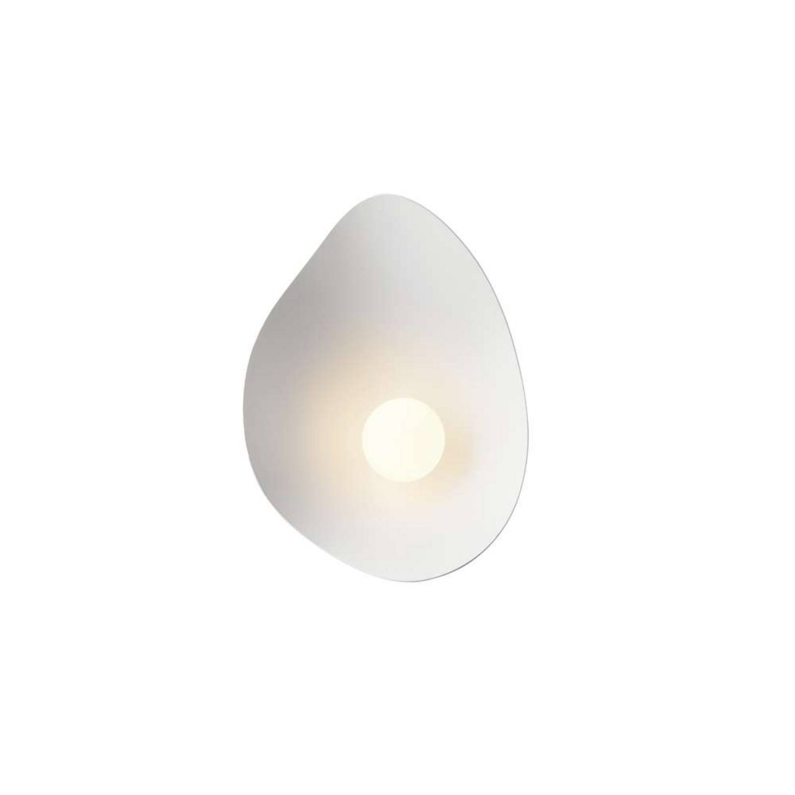 Kinkiet LED Florii 1, wysokość 22 cm, ciemny brąz/białe szkło