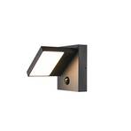 SLV LED-væglampe Abridor, antracit, bredde 14 cm, sensor