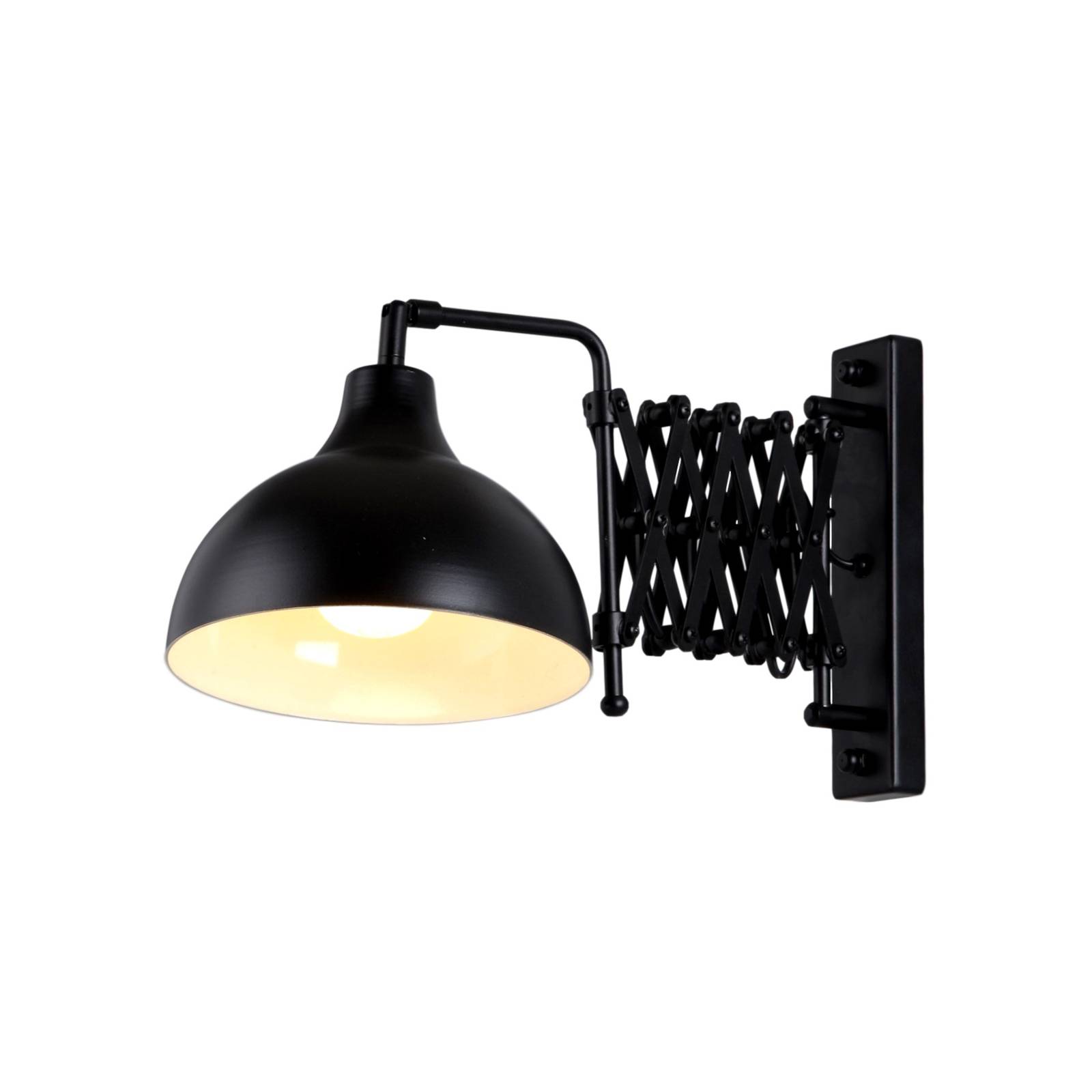 Vegglampe HAP-9082-BSY med saksearm svart