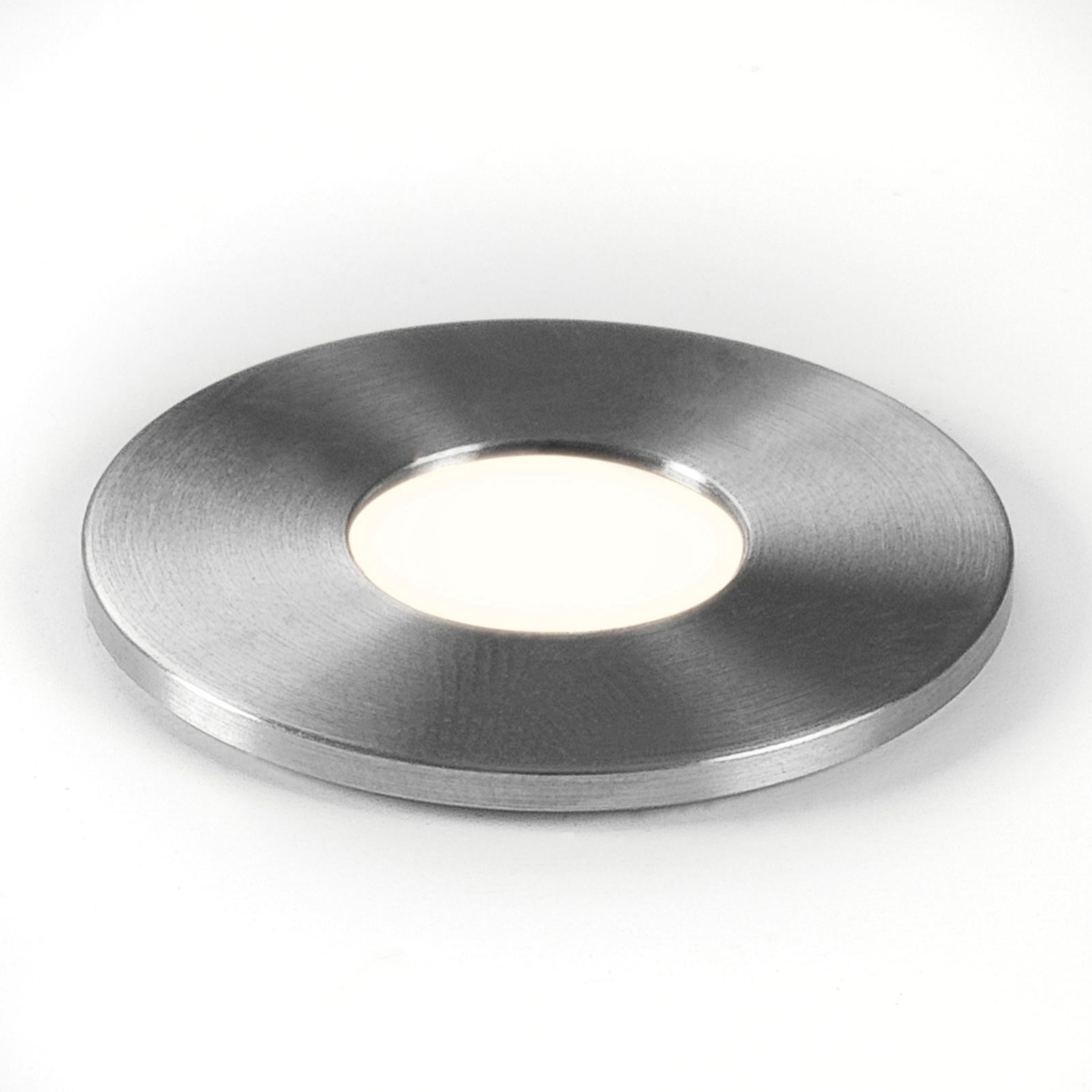 Astro Terra 28 Round LED recessed light, IP65, for Bathroom, aluminium, stainless steel, 1 W, energy efficiency: A, H: 0.1 cm