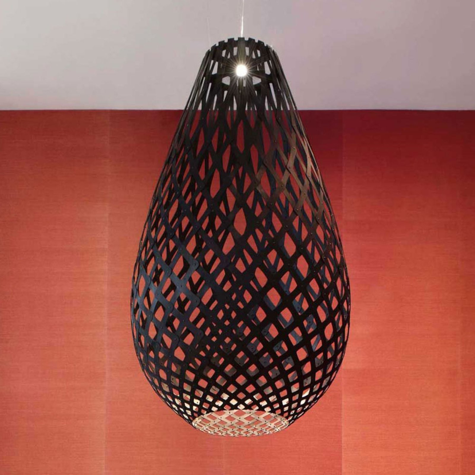 david trubridge Filoreta függő lámpa, 75 cm fekete