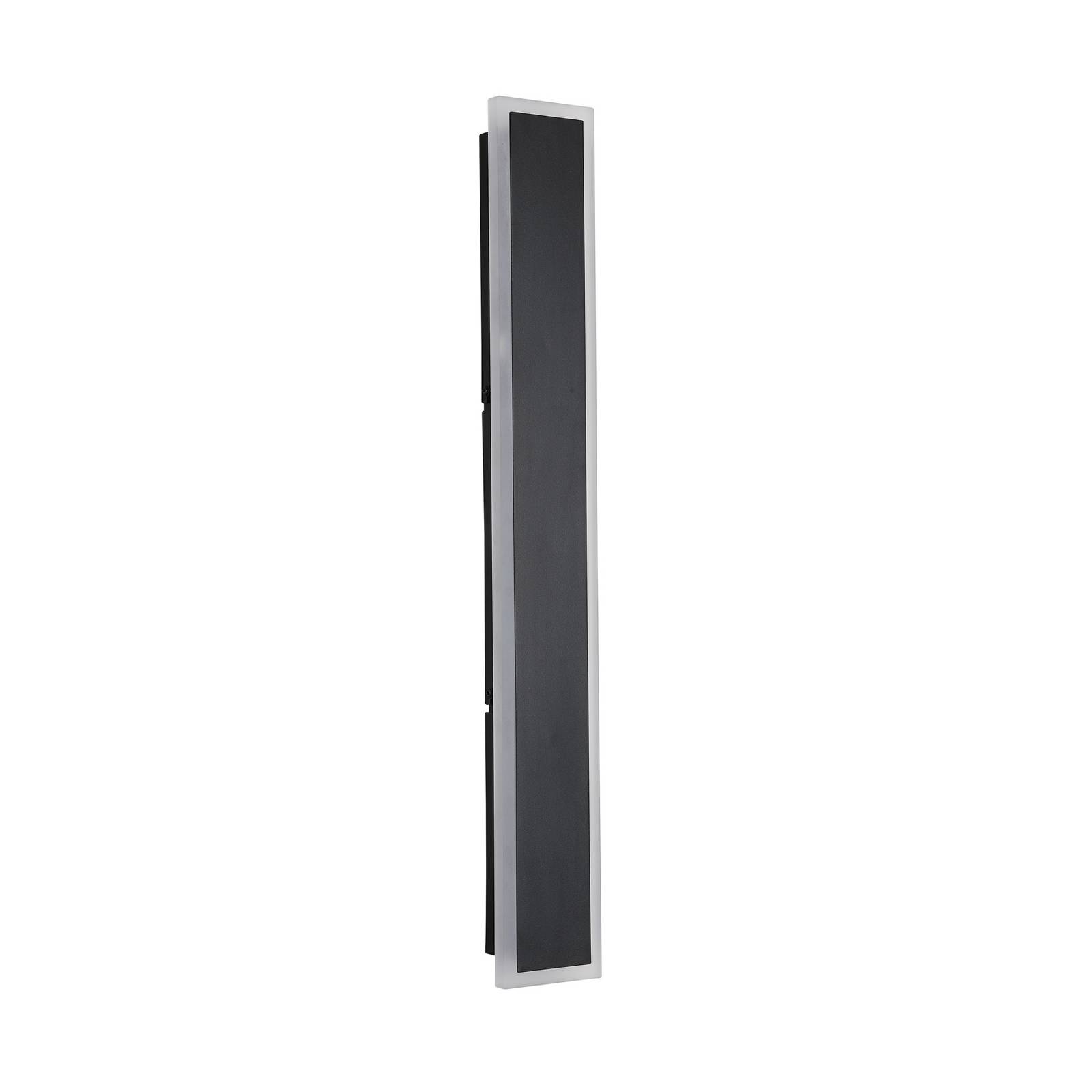 LED-Außenwandlampe Bordo Square Höhe 60 cm schwarz Aluminium