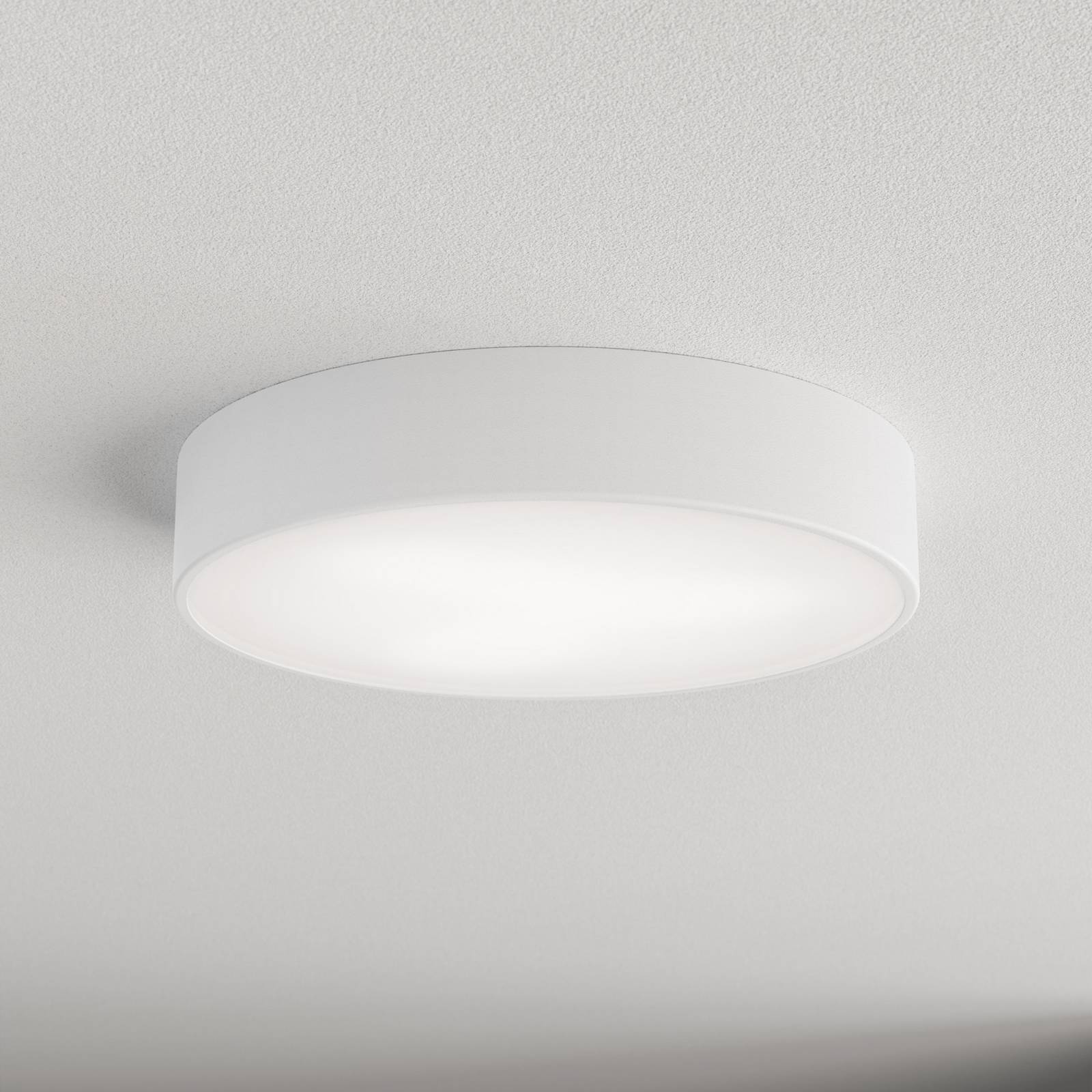 TEMAR LIGHTING Plafonnier Cleo 400, blanc, capteur, IP20, Ø 40 cm, métal