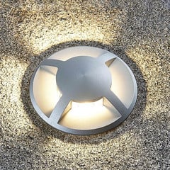 Lucande lampada da incasso a pavimento Milara, a 4 luci, 9 cm, IP67, GU10