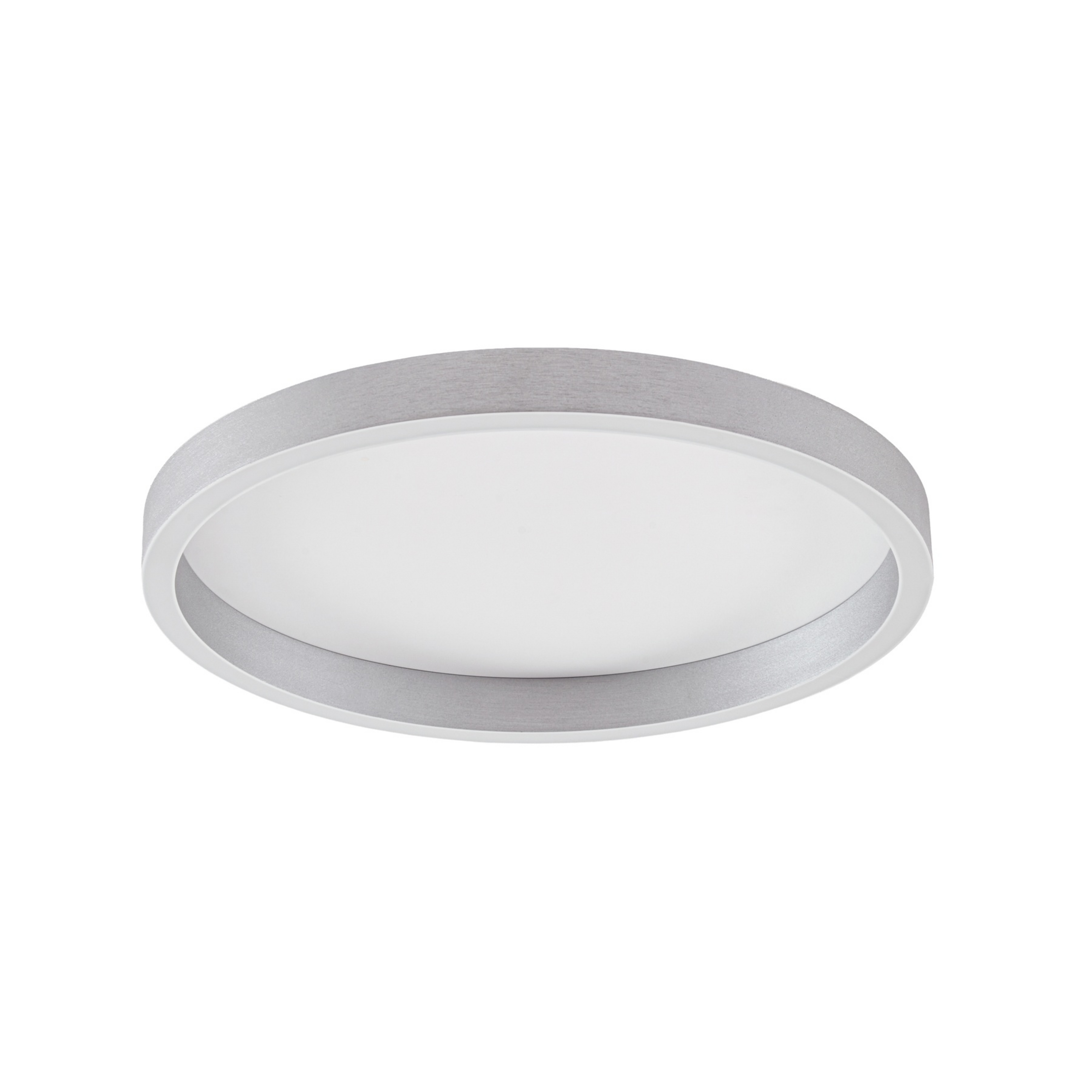 Rotundo LED-taklampe, børstet aluminium, dimbar, Ø 40 cm – Lucande
