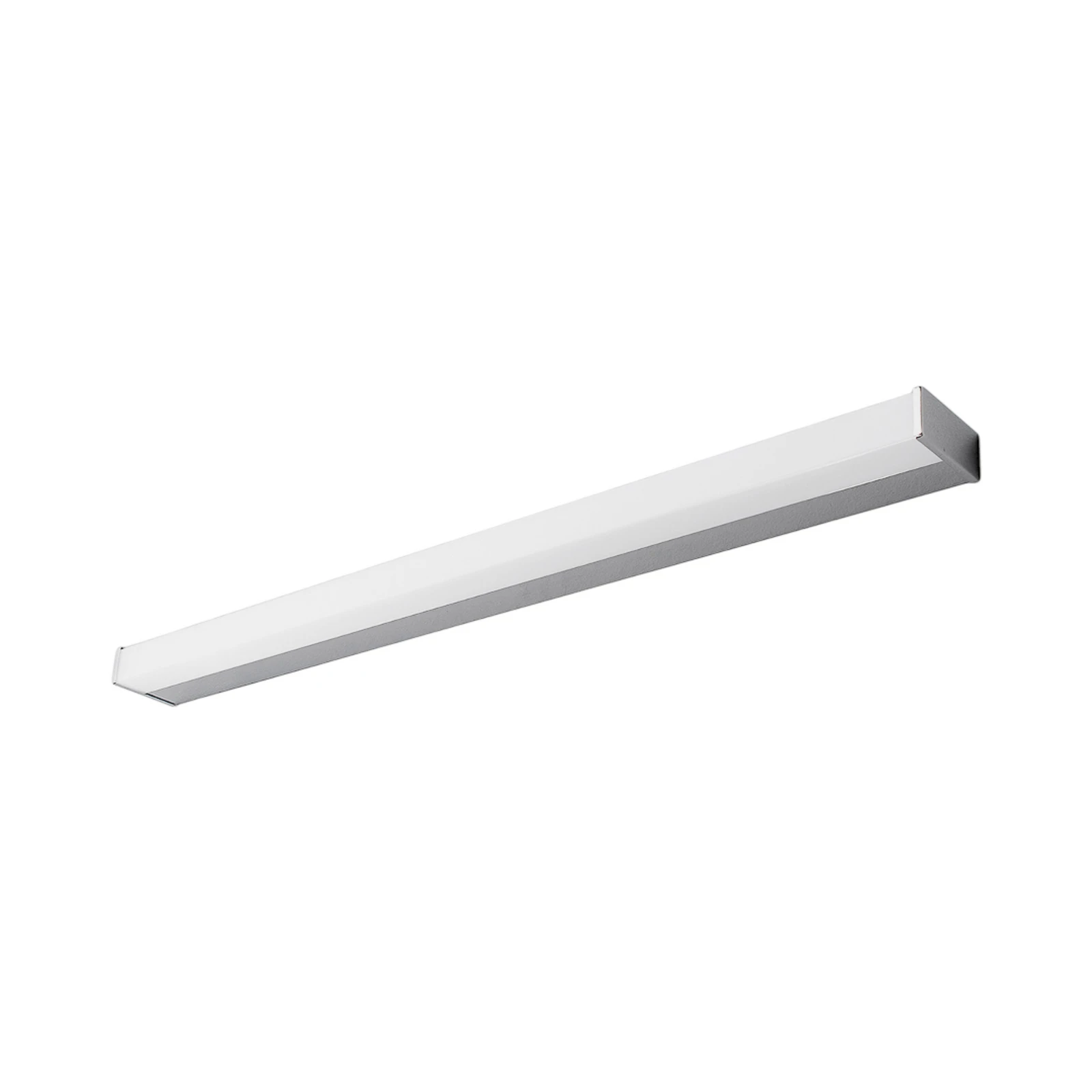 Lindby LED-vägglampa Philippa, kantig, 89 cm, krom, IP44