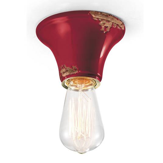 Abat-jour Suspension Style Victorien Rouge Bordeaux - 6 Tailles Au Choix