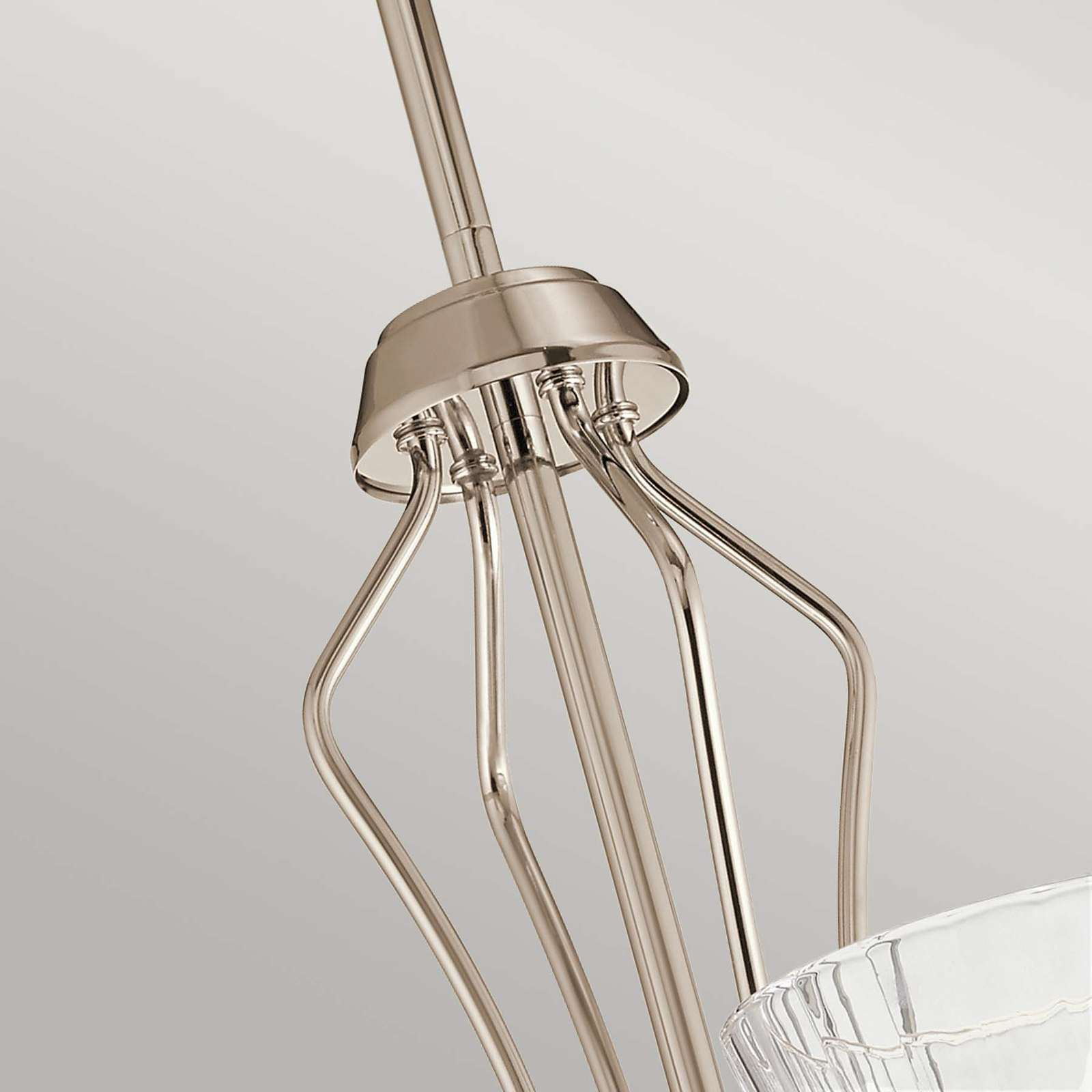 Kayva hanglamp, IP44, 4-lamps, gepolijst nikkel