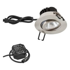 EVN PC65 Luci da incasso per esterni, rotonde, 3000K, acciaio inox