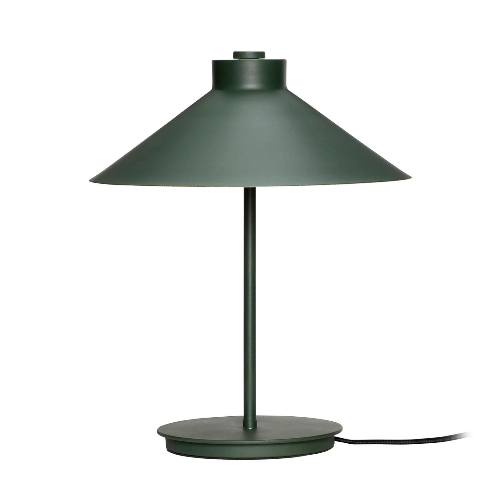 HÜBSCH bordlampe Shape, mørkegrønn, jern, E14