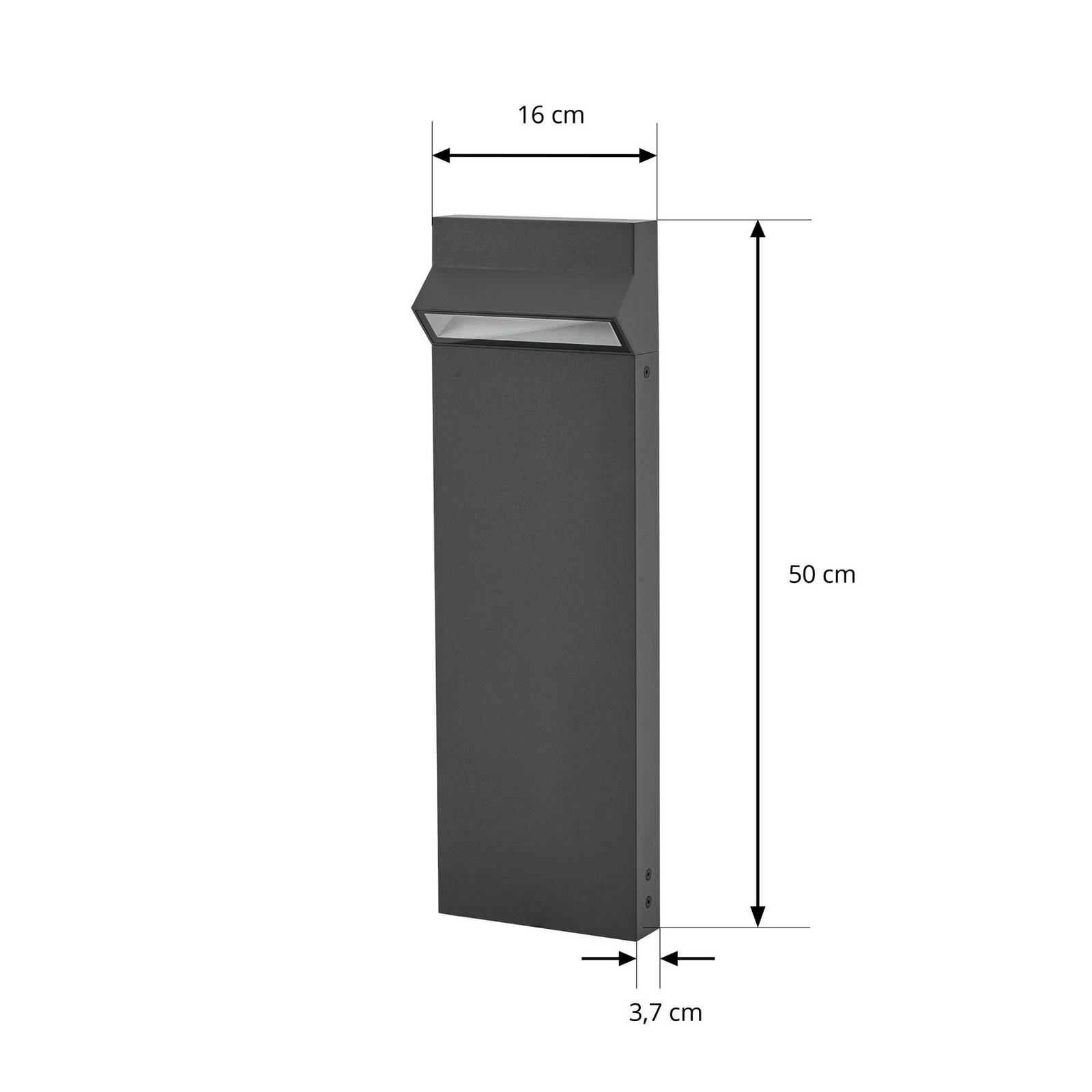 Słupek oświetleniowy LED Arcchio Vonar, wysokość 50 cm, kolor antracytowy