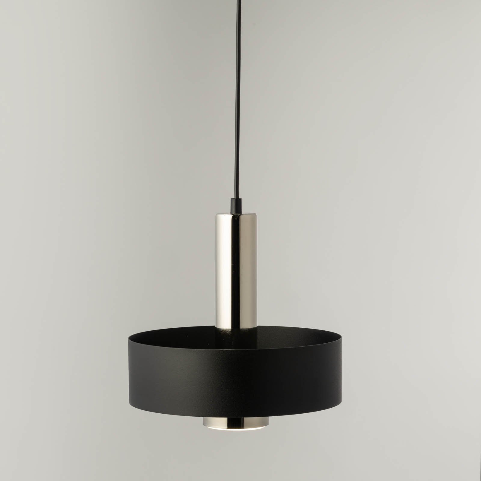 Hängeleuchte Rif Lux, schwarz/silber, Ø 25 cm, Stahl