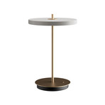 Asteria Move LED rechargeable table lamp, fog/brass, 31 cm - UMAGE