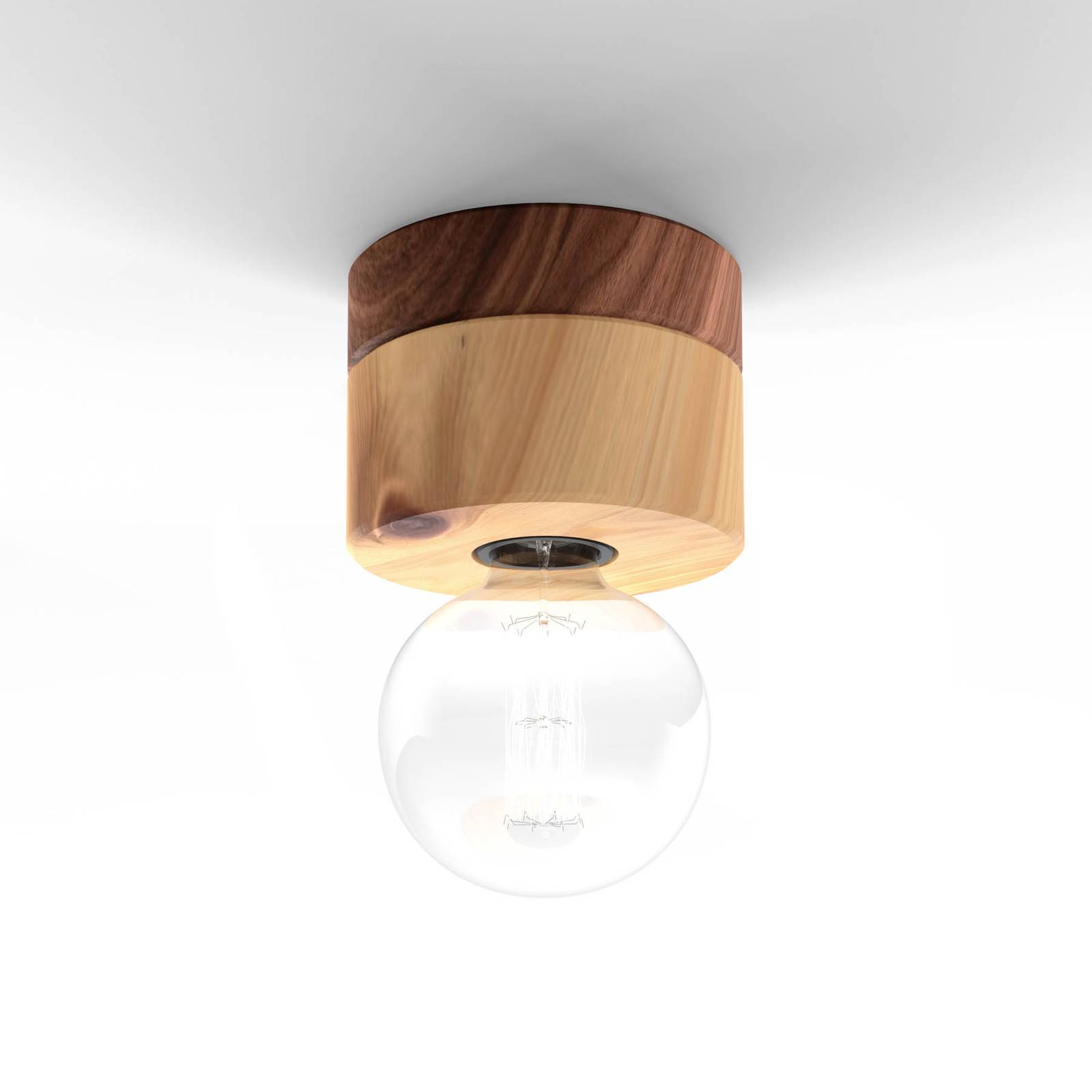 Almut von Wildheim Wooden Ceiling Light - Living / Dining Room - Flush Ceiling Light - dimmable - Scandinavian - Brown