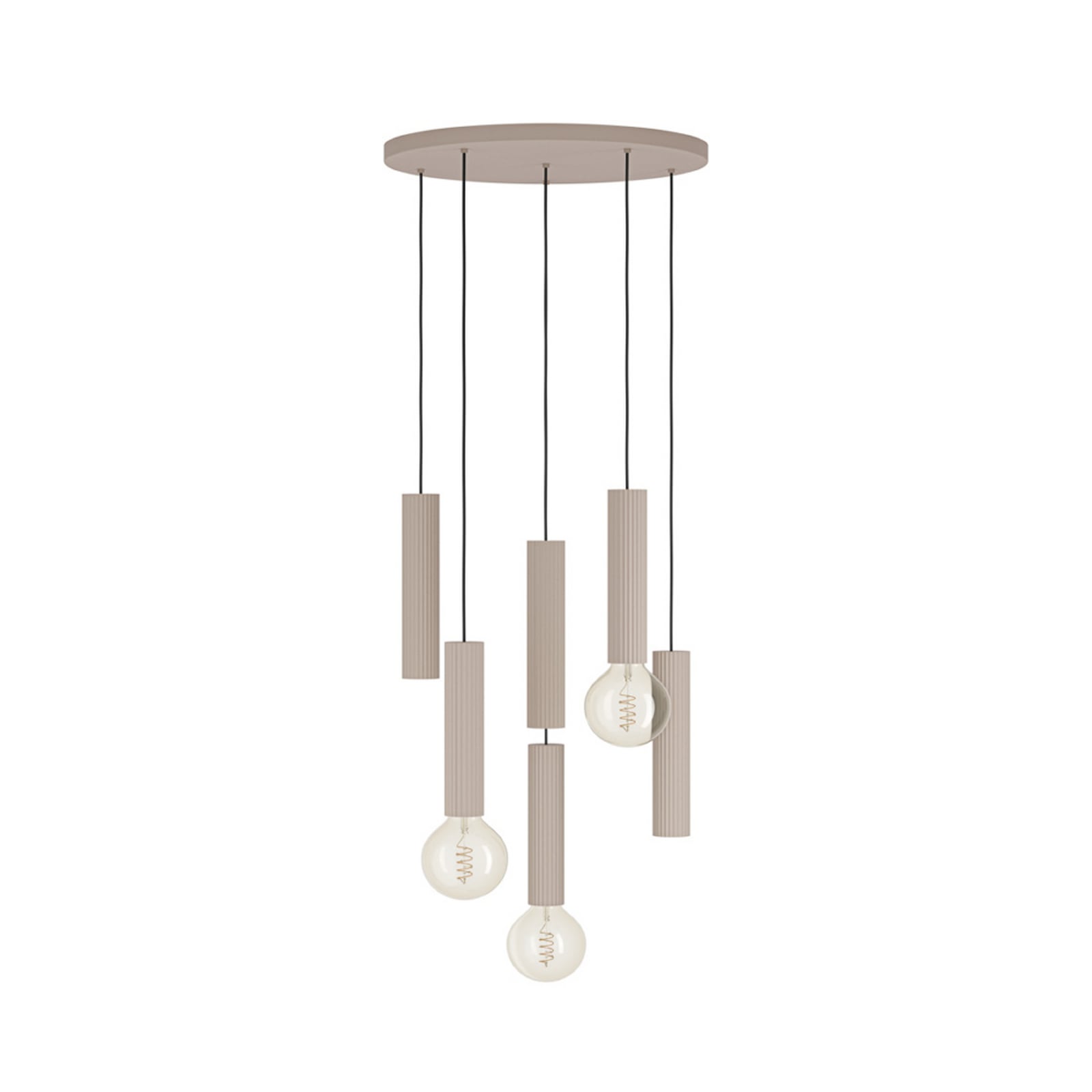EGLO hanglamp FARIOLO, beige, Ø 48 cm, 6-lamps, metaal