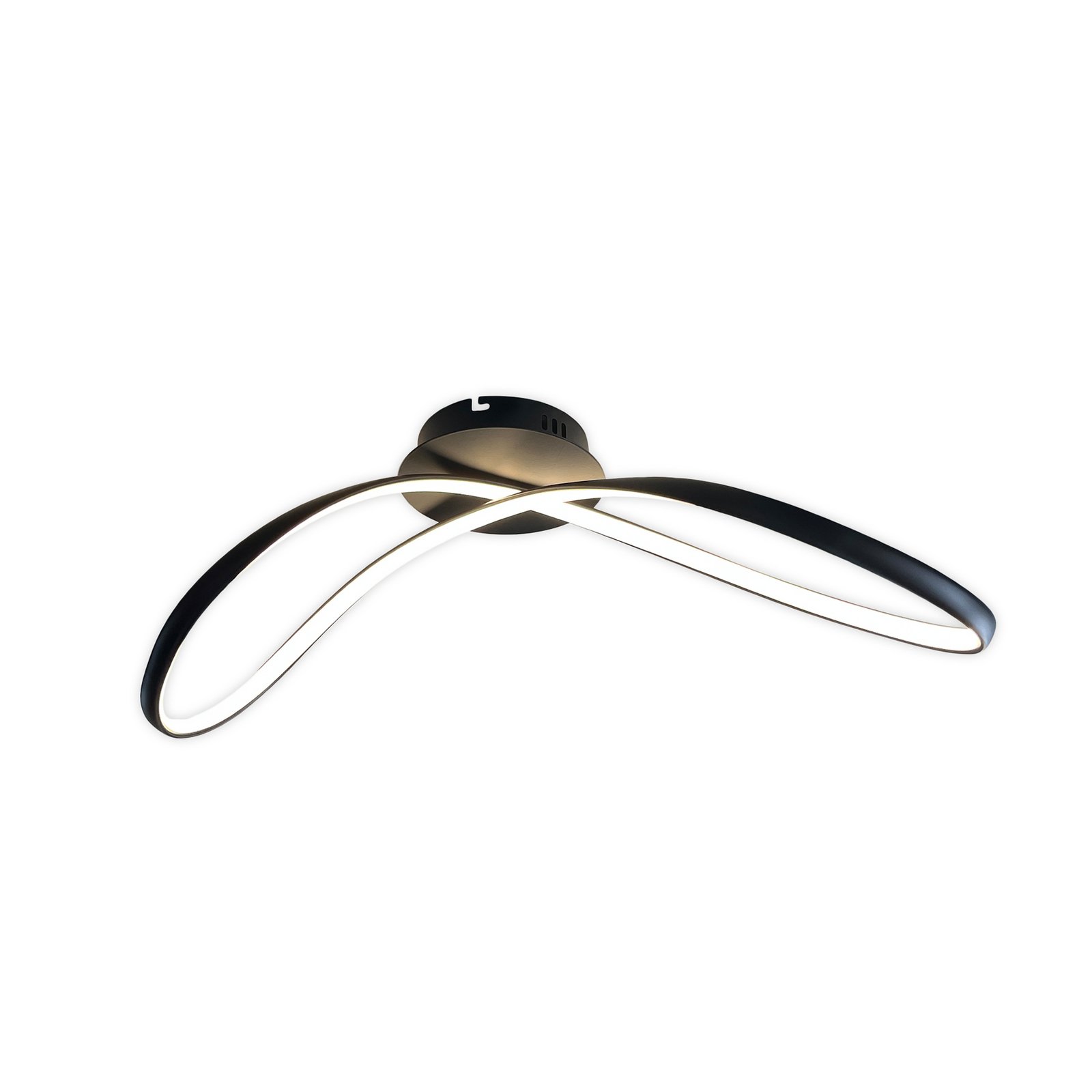 LED-Deckenleuchte Infinity, Metall, schwarz, 4.000 K