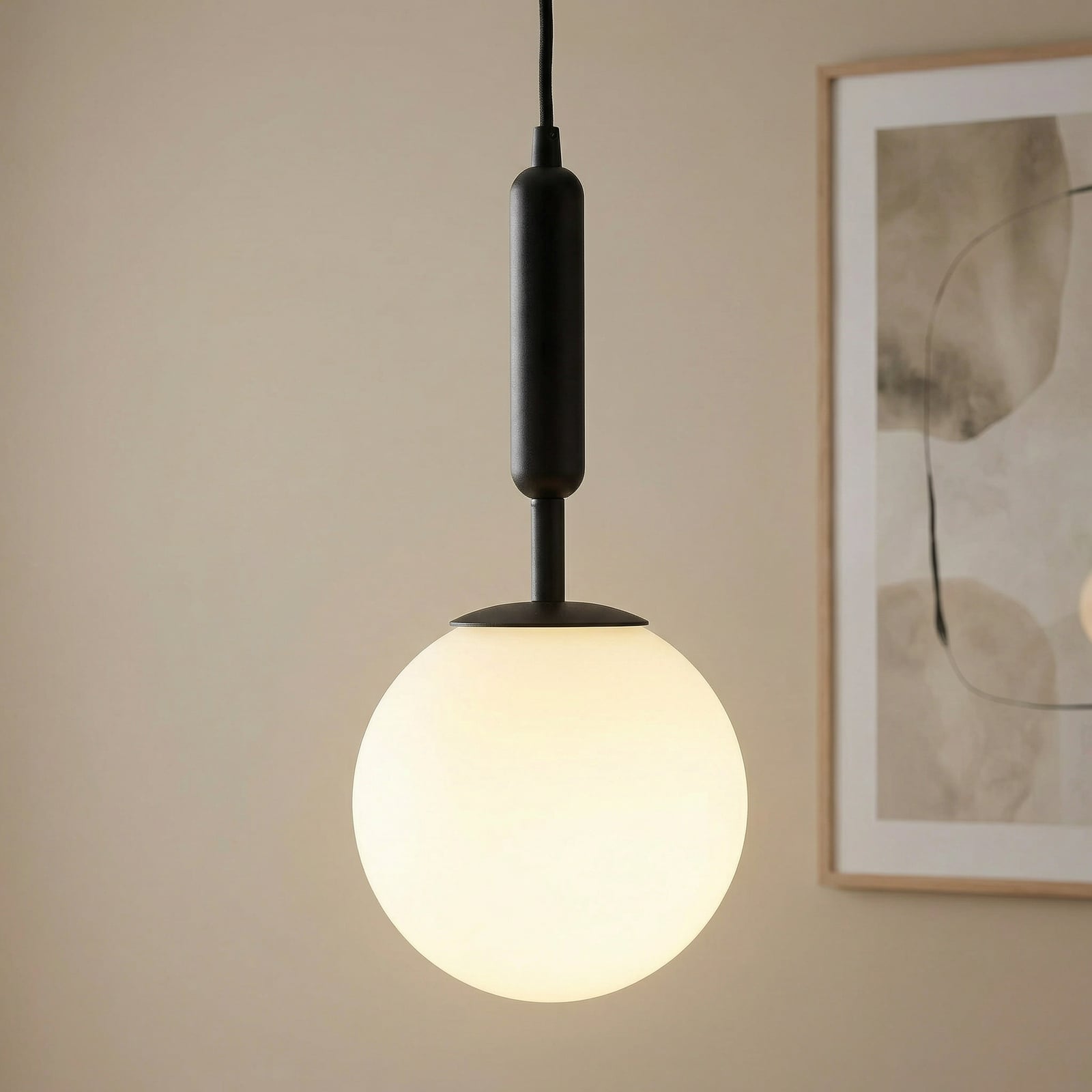 Suspension Nalo, à 1 lampe, noir