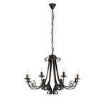 Lindby Kronleuchter Scaleria, Ø 81 cm, 8-flammig, braun, E14
