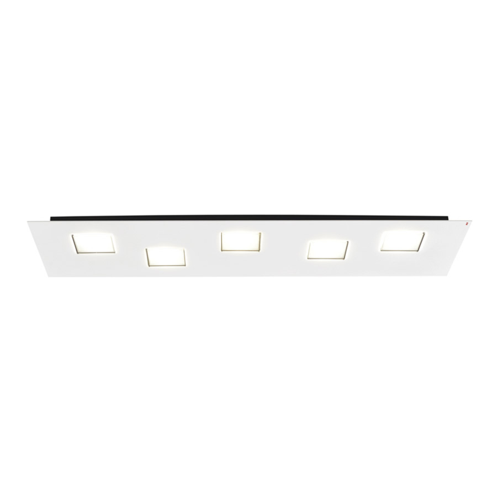 Langwerpige LED plafondlamp Quarter in wit
