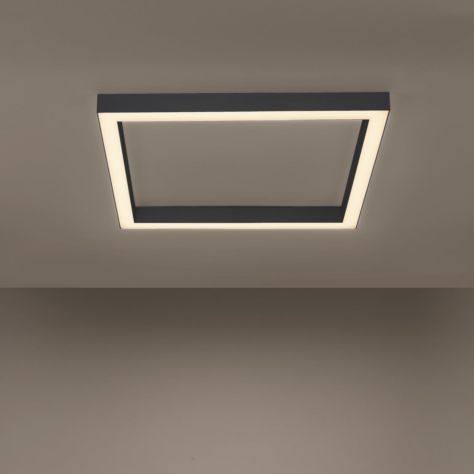 Lines Square LED-Deckenlampe, graphite, 55 cm, CCT - PURE Lines Square LED-Deckenlampe, graphite, 55 cm, CCT - PURE