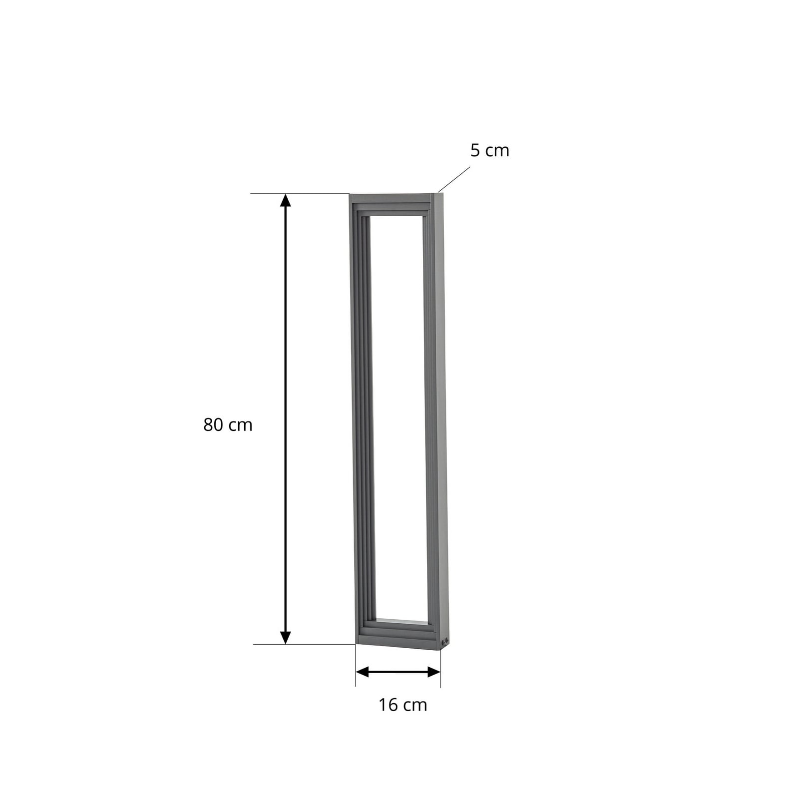 Ashkan LED osvětlení cesty, výška 80 cm, antracitová, IP65 - Lucande