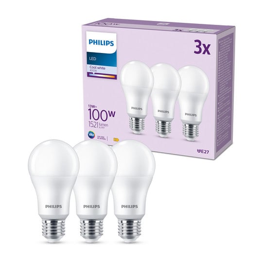 Philips LED-Lampe E27 13W 1.521lm 4.000K matt 3er