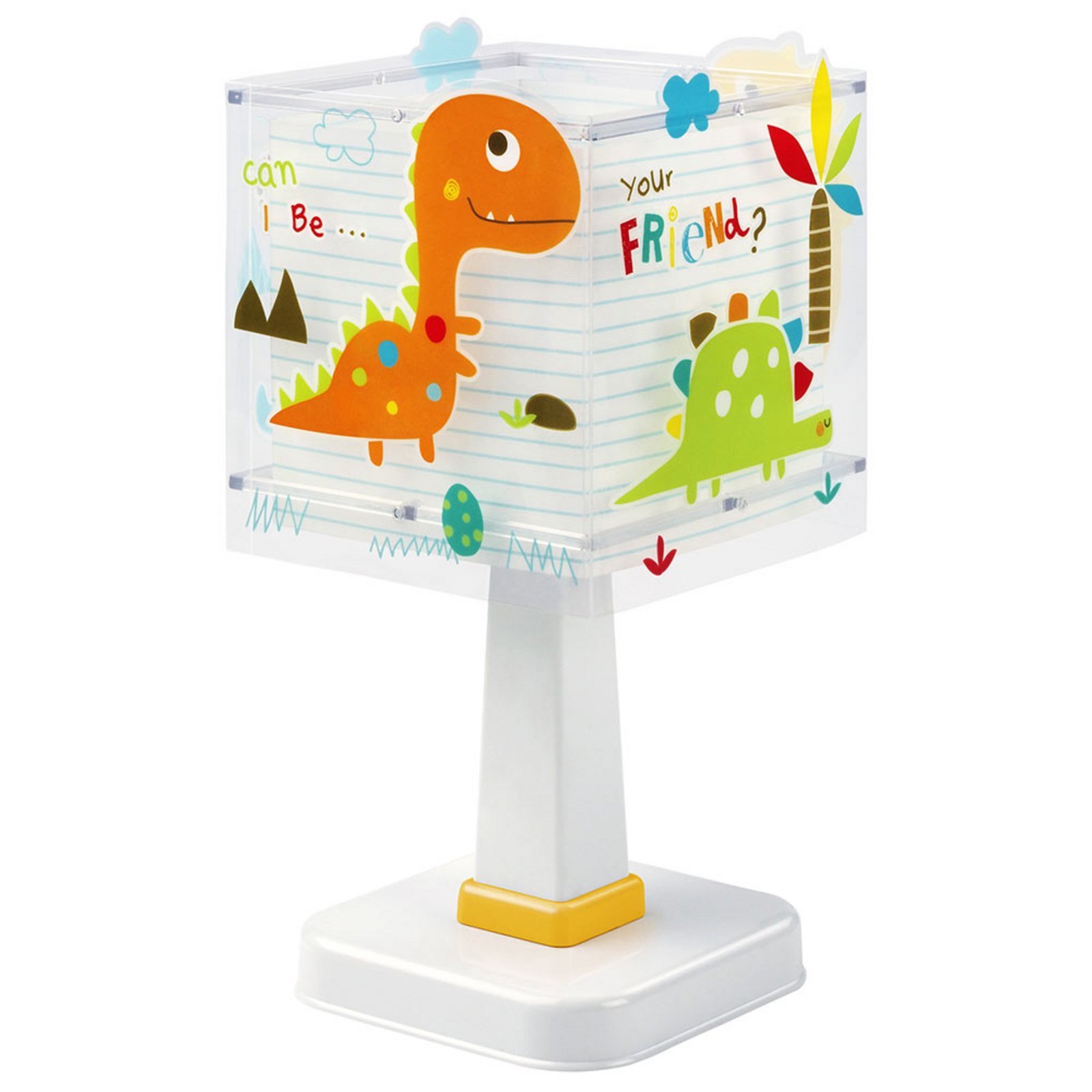 Lampada da tavolo per bambini Dinos, G4, larghezza 14 cm