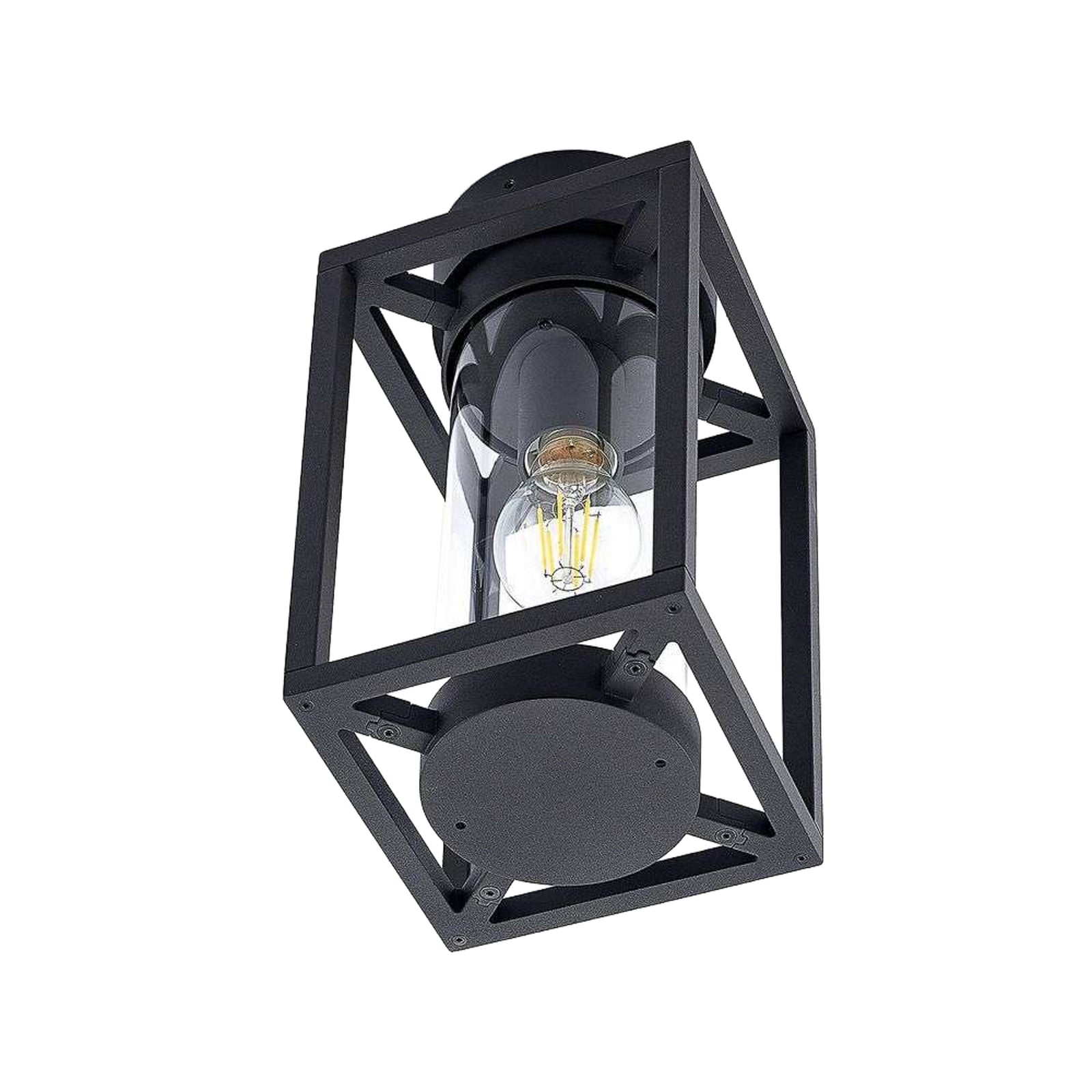 Venkovní stropní svítidlo Lucande Ferda, 29 cm, antracit, IP44