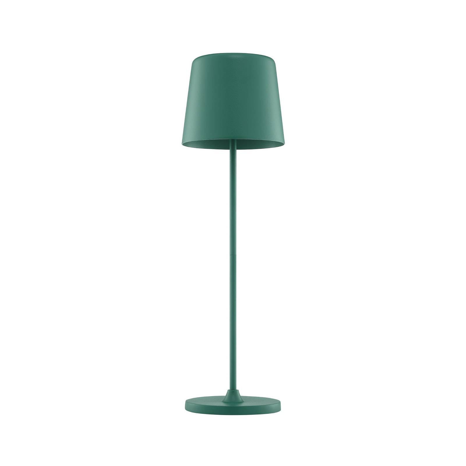 LED-Akku-Tischleuchte Kaami, grün, Höhe 37 cm, IP44, dim.