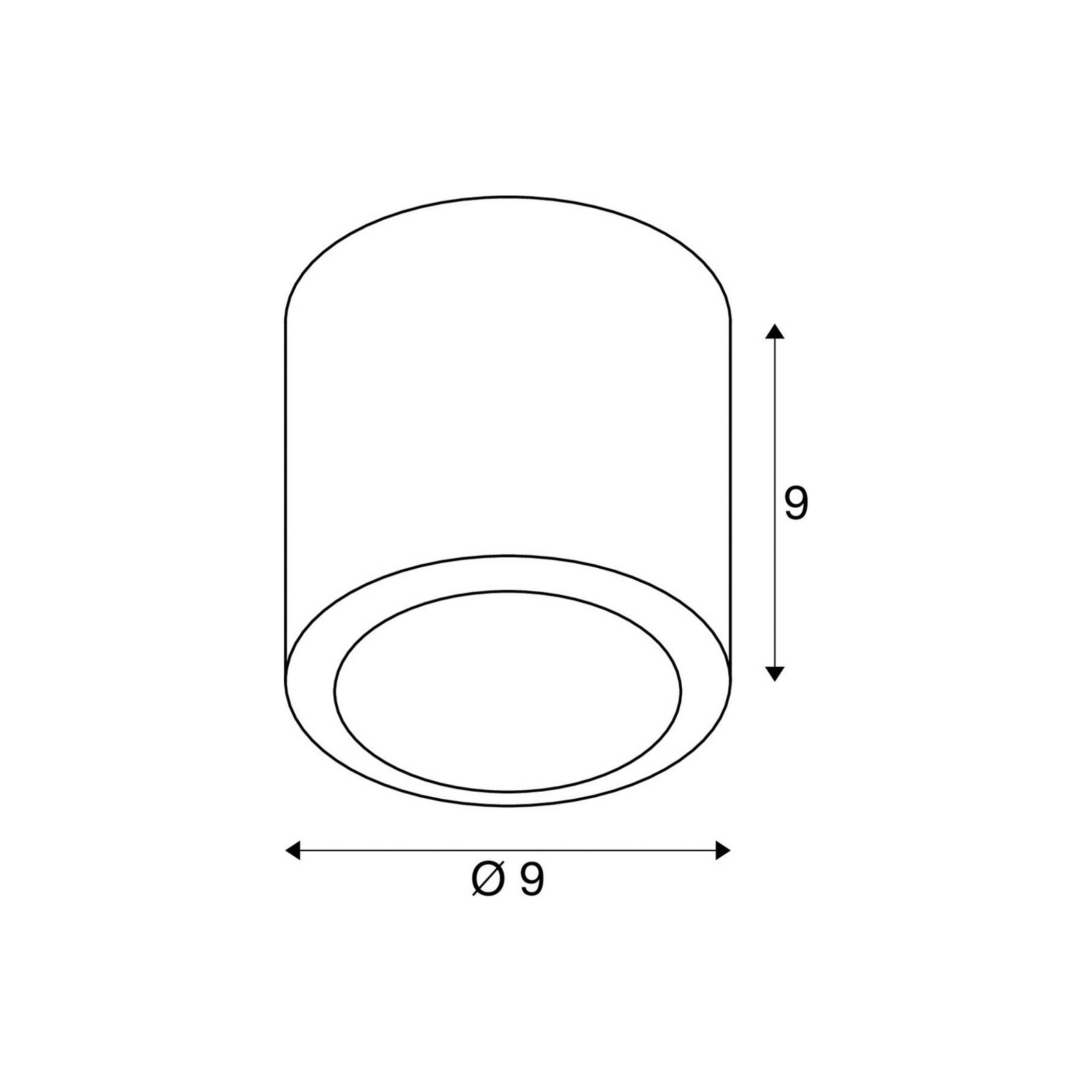 SLV Plafonieră LED Oculus culoare cupru 9 cm dimabil la cald - Camera de zi / sufragerie - Modern - culoare cupru închis - Aluminiu