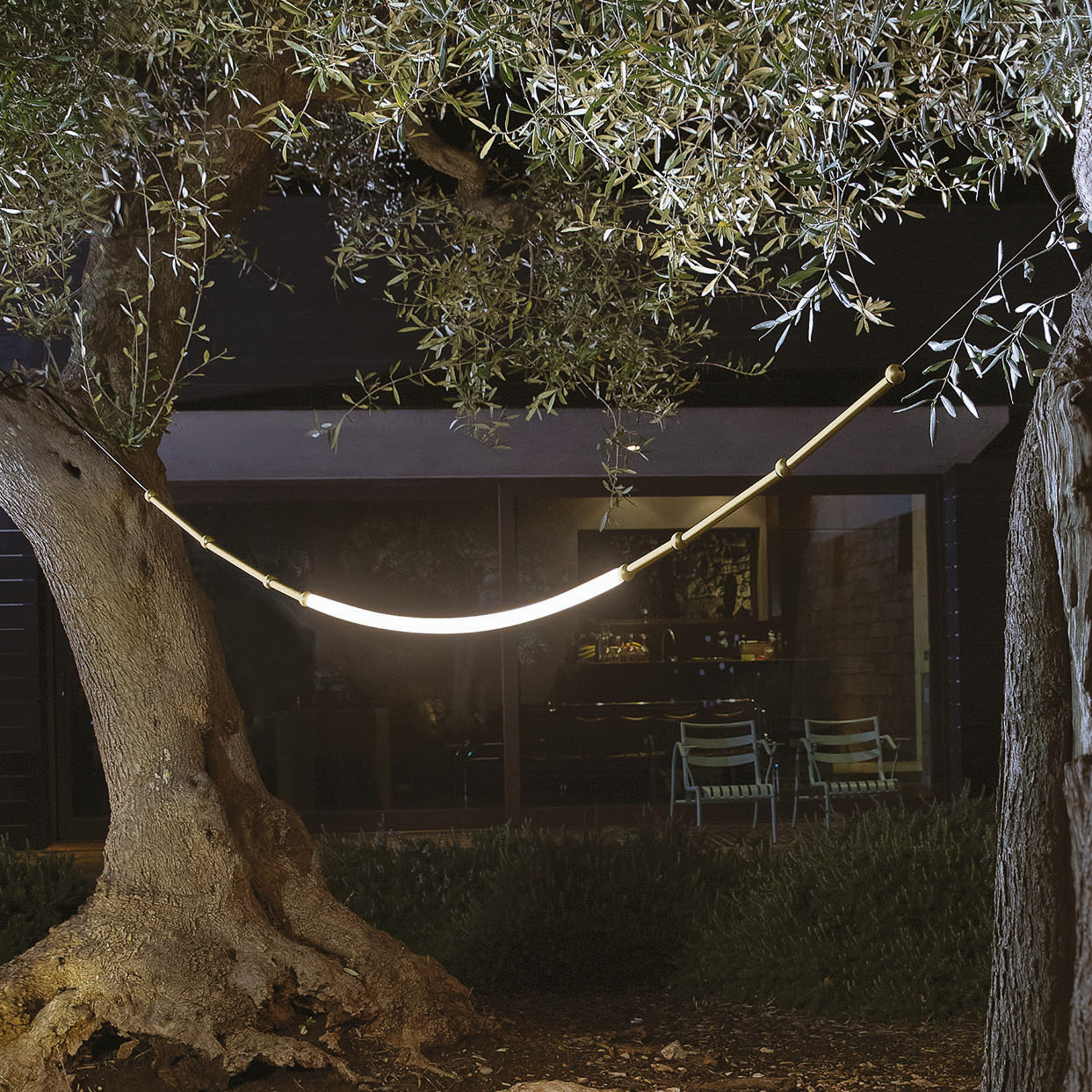 Karman Leda colgante LED 100x300cm IP65 bronce