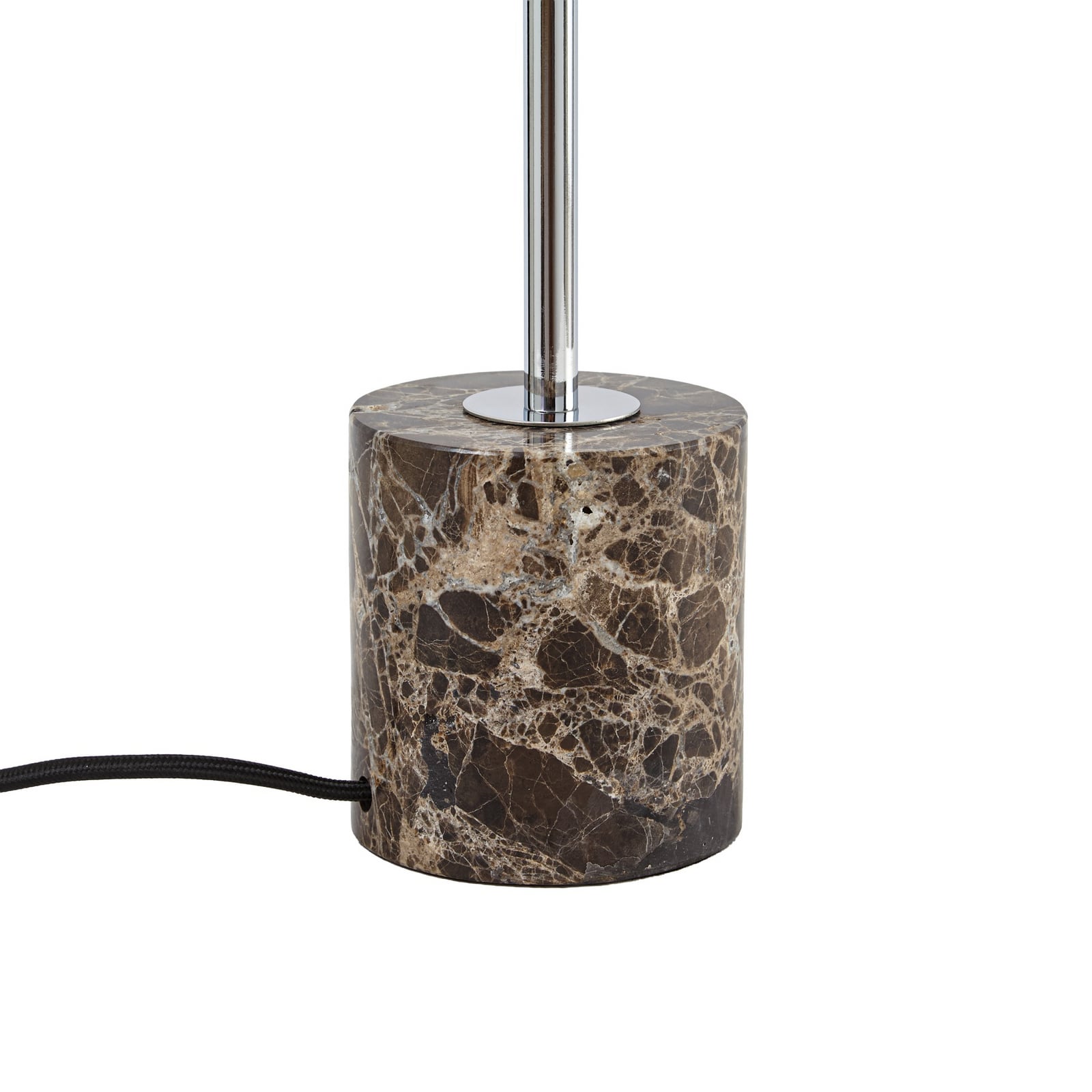 Lampada da tavolo Branford, marrone, vetro/marmo, stile retrò - Lindby