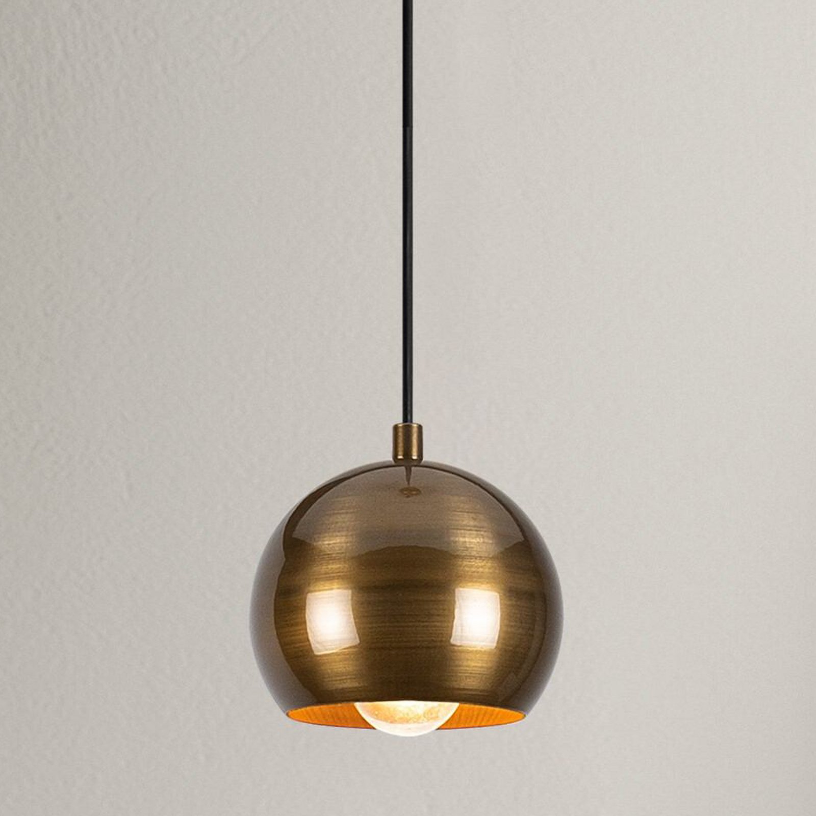 Berceste 9201 pendant light, Ø 15 cm, gold, iron, E27