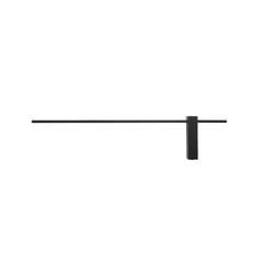 LED-væglampe Motive L, 120 cm bred, sort, metal