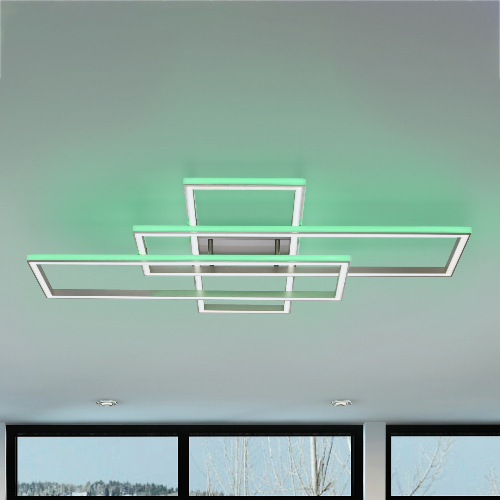 Paul Neuhaus Helix -LED-kattovalo, 3 kehystä 116cm