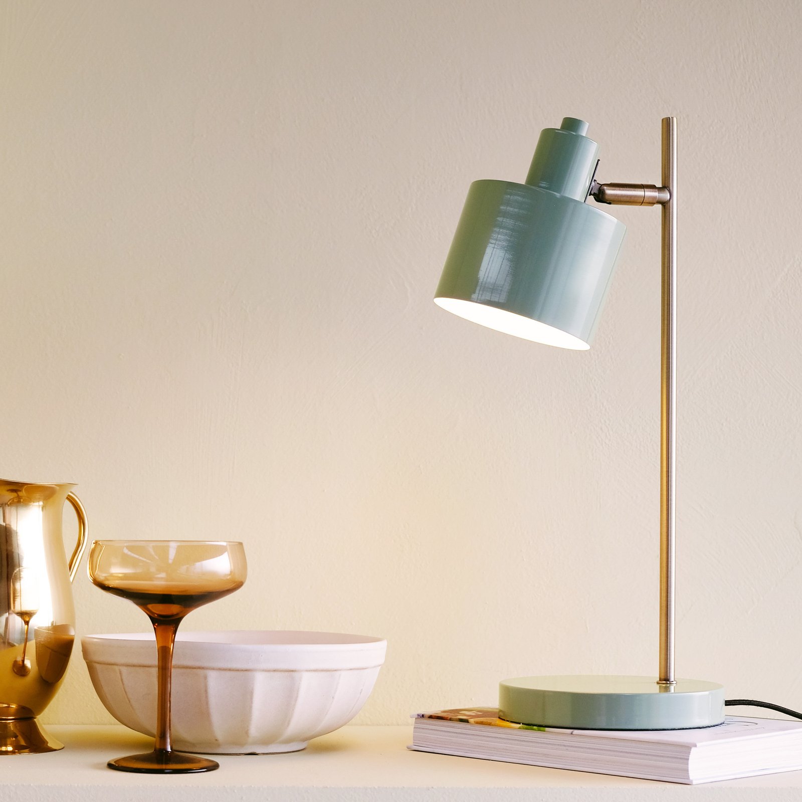 Ocean Table Lamp Olive/Brass - DybergLarsen