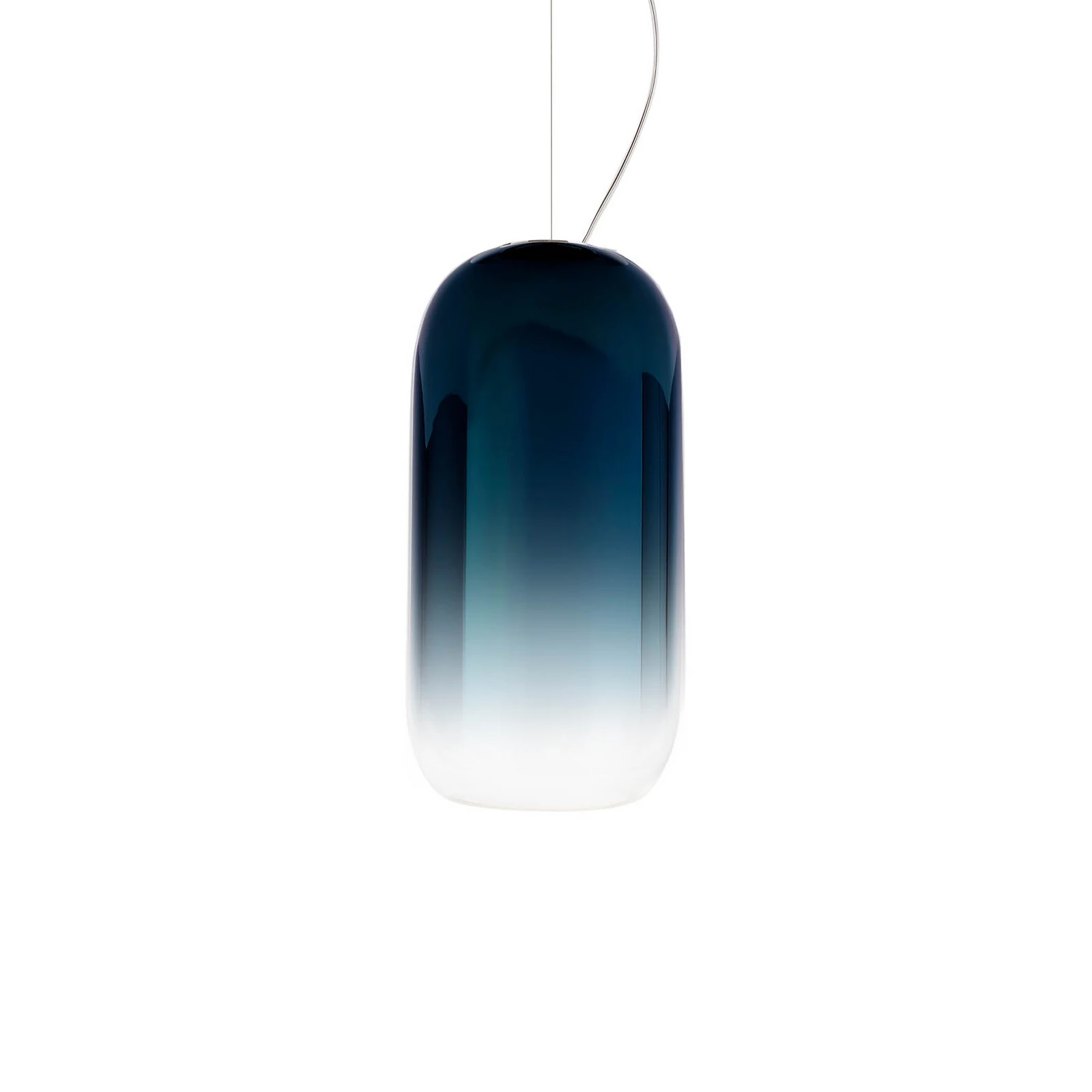 Artemide Gople Mini Hängelampe, blau/schwarz