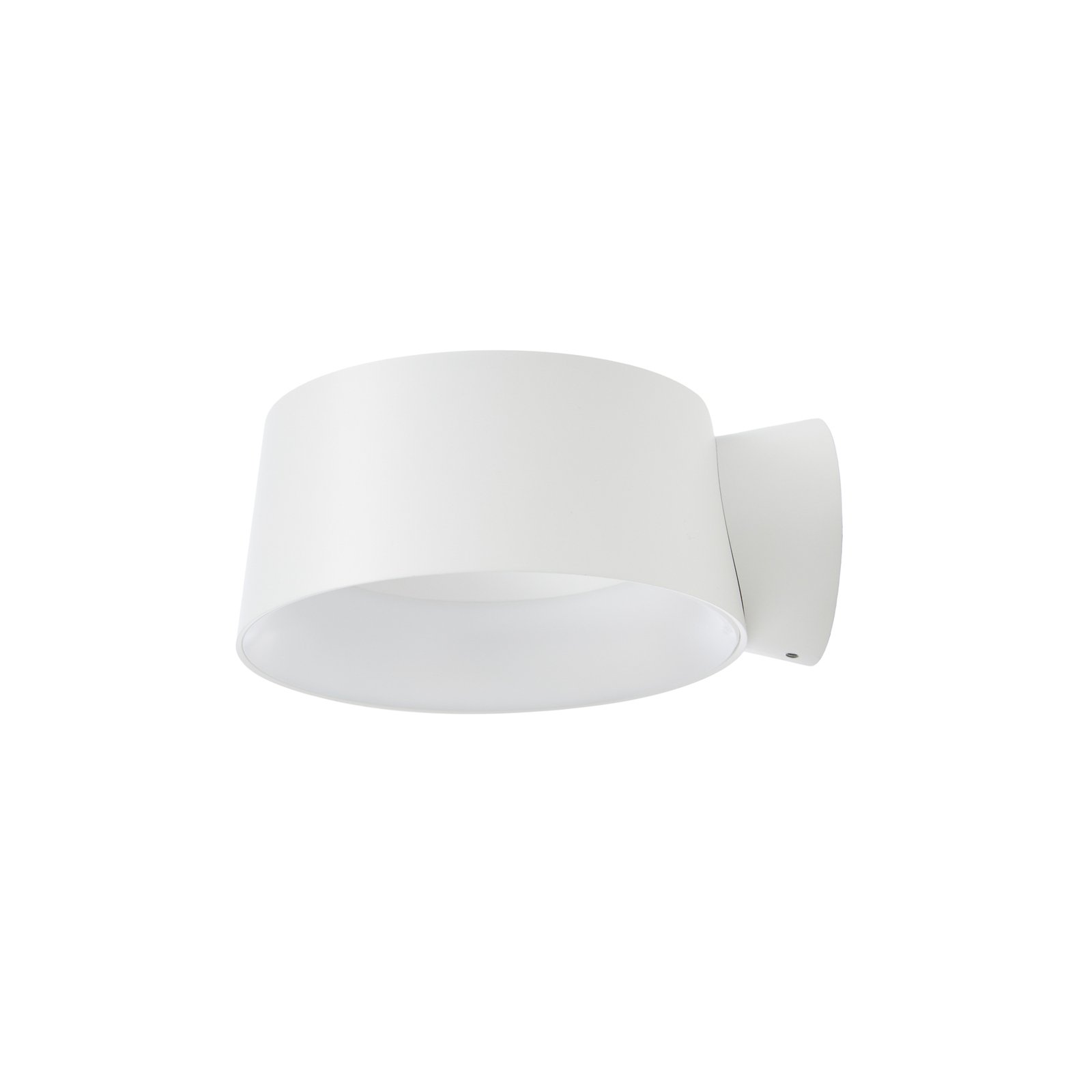 LOOM DESIGN LED wall light Cookie, white, aluminium, Ø 15 cm