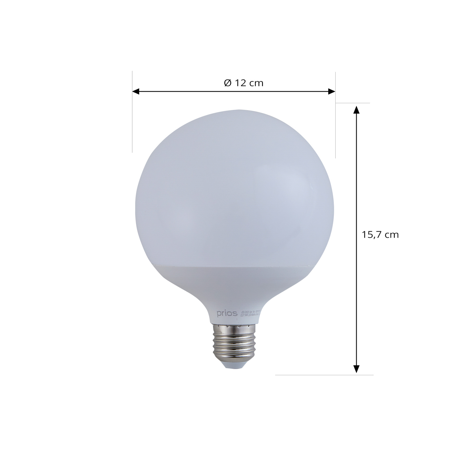 LUUMR Smart LED, E27, G125, 9W, RGB, Tuya, WLAN, mat, CCT