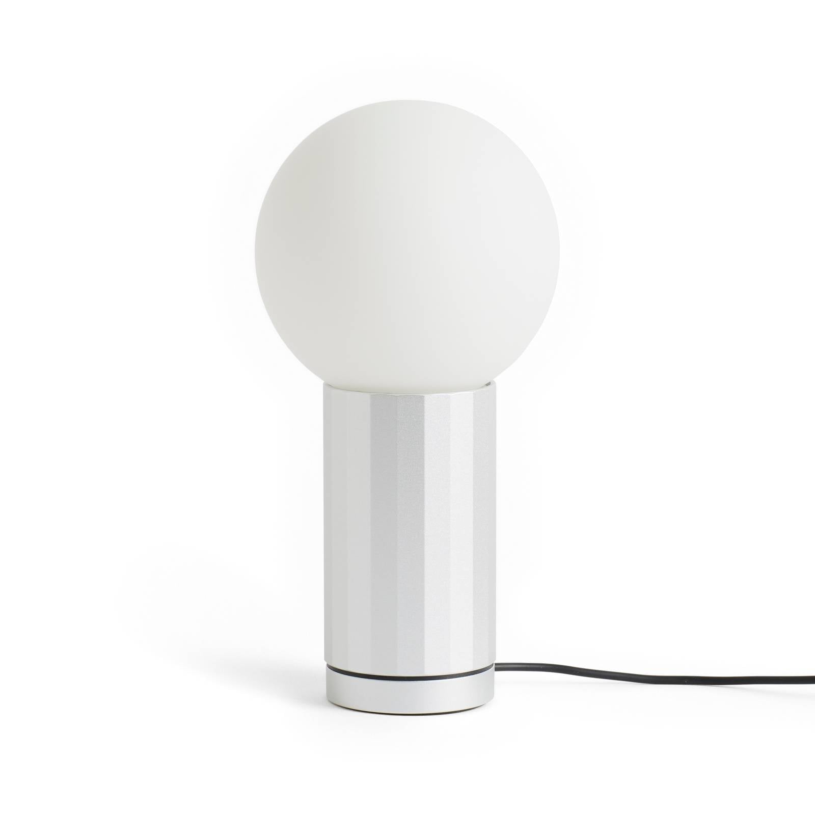 HAY LED-Tischleuchte TURN ON, aluminium, Höhe 20 cm, dimmbar