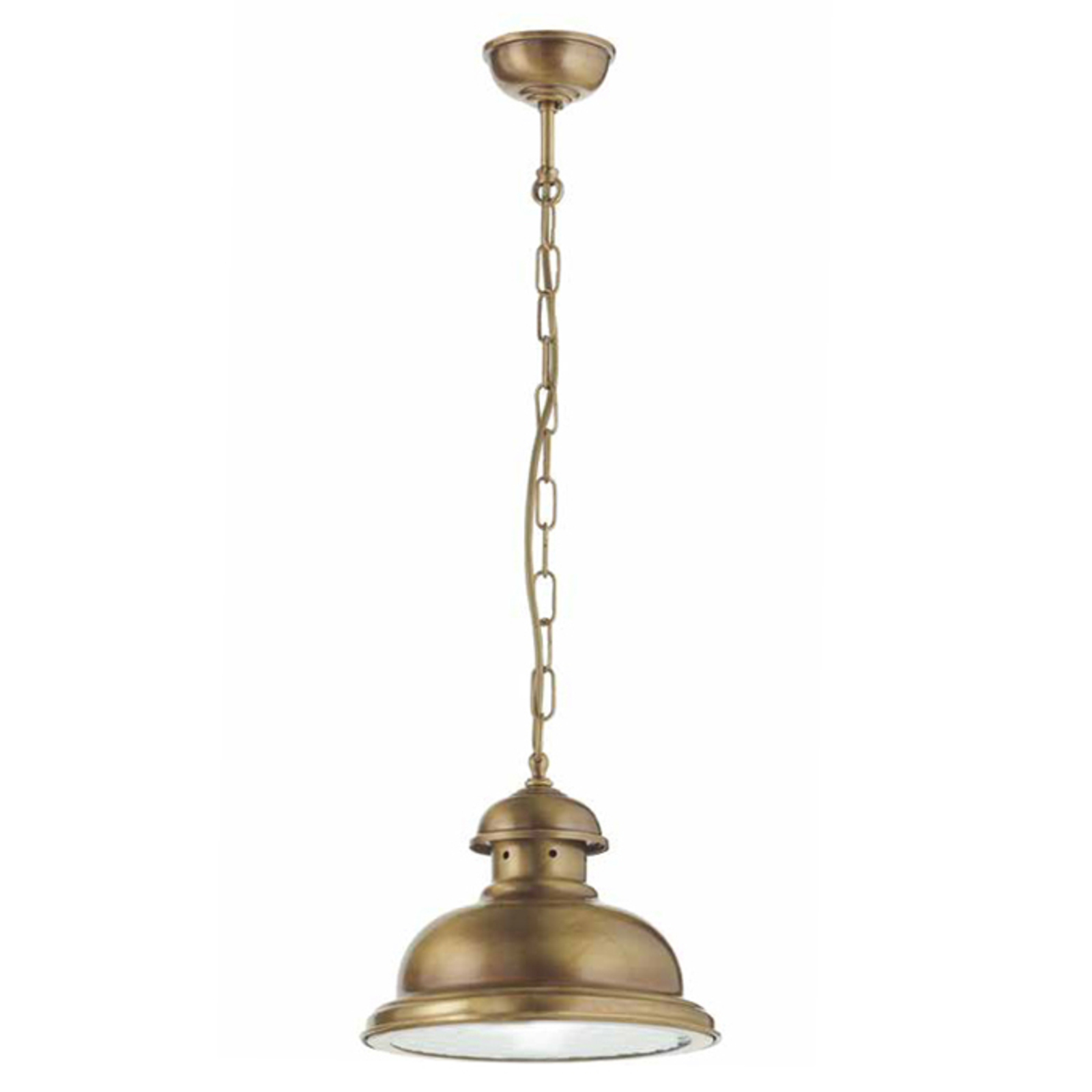Lampa wisząca Scirocco, 25 cm mosiądz satynowany
