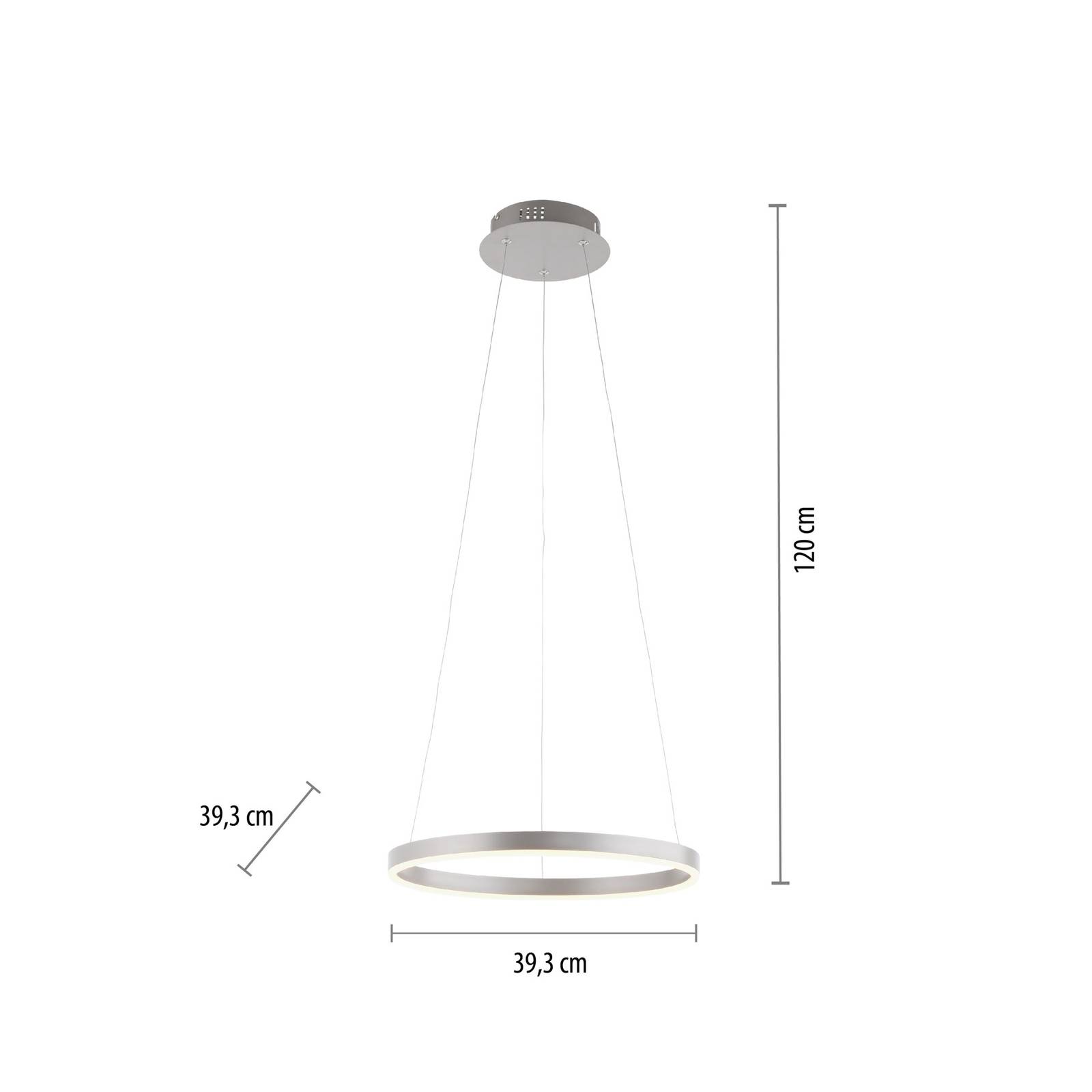 Lampa wisząca LED Ritus, Ø 39,3 cm, aluminium