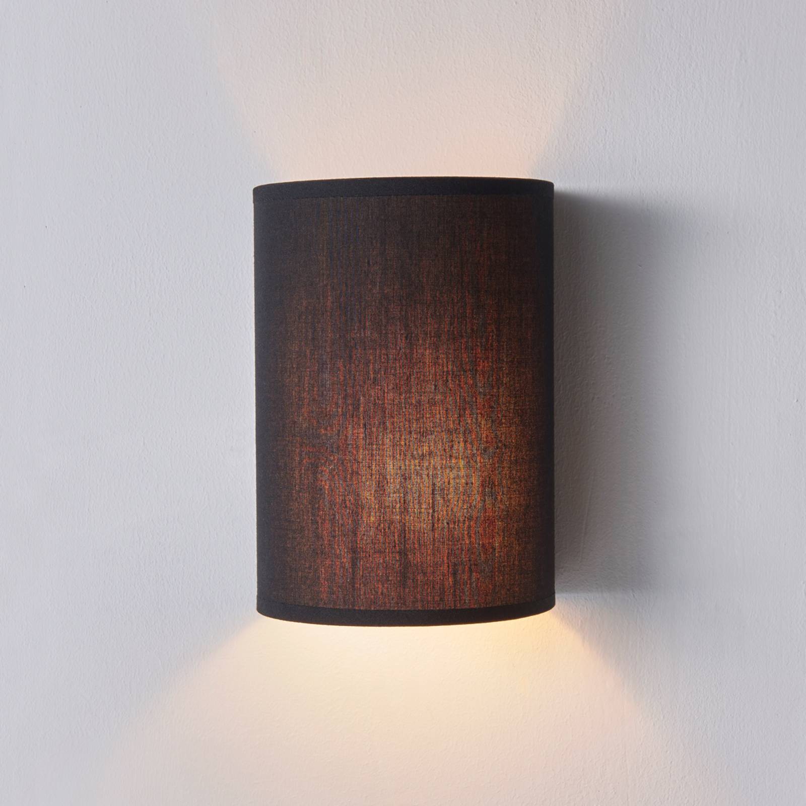 Levně Annalisa - polokruhová textilní lampa v černé