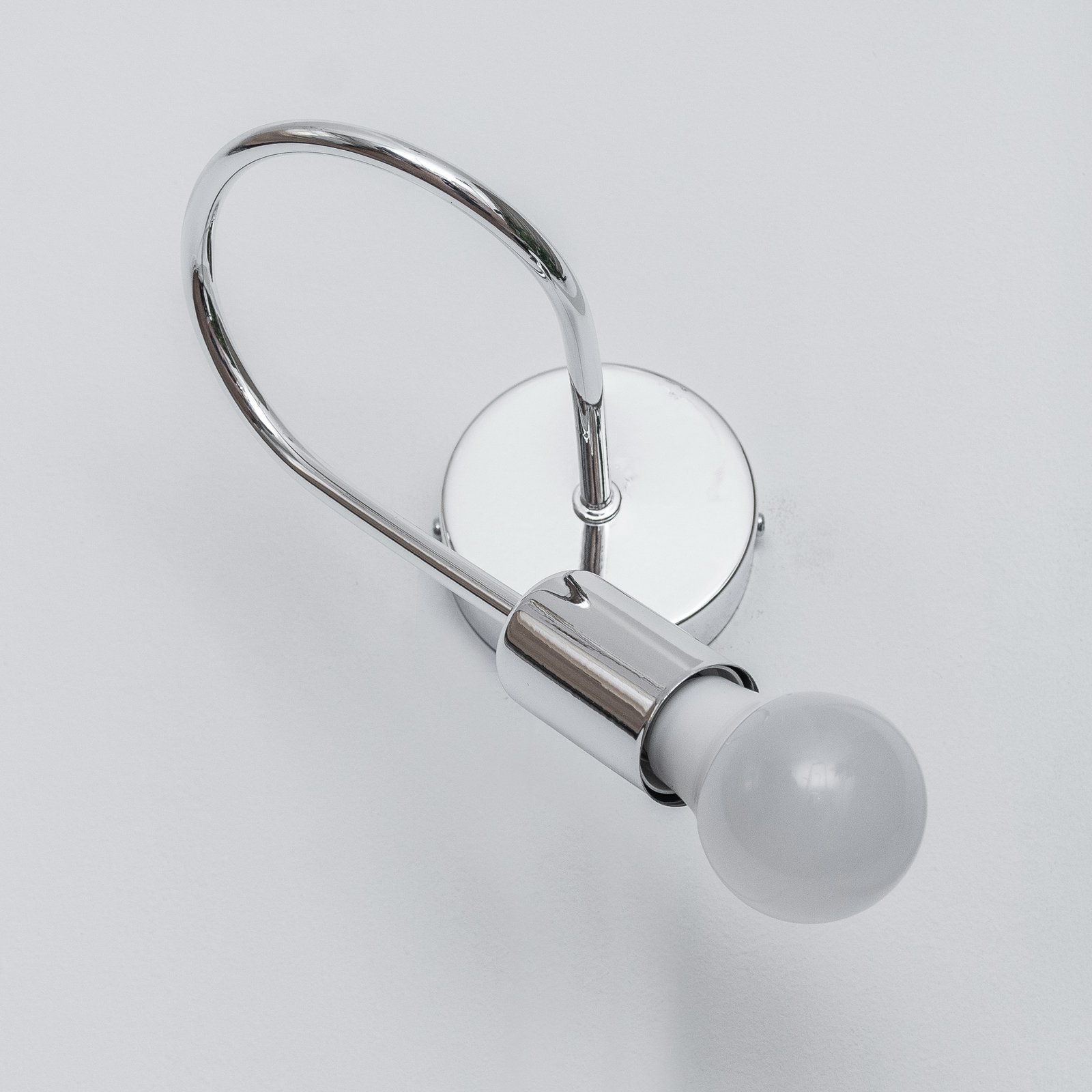 Wandlamp Oxford, chroom, metaal, E27