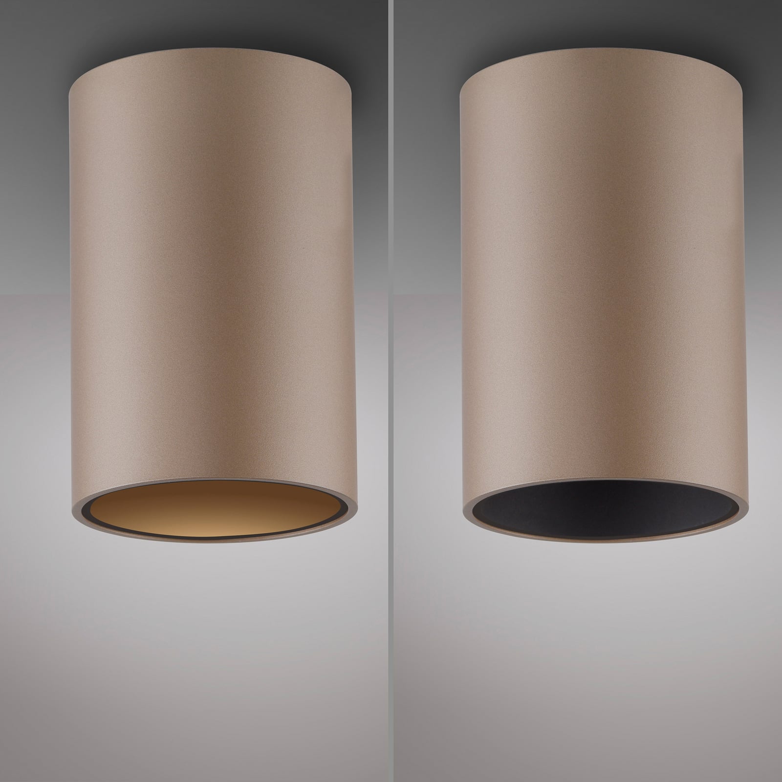 Point LED-Bad-Deckenlampe, bronzefarben, Ø 6 cm, IP44 - PURE