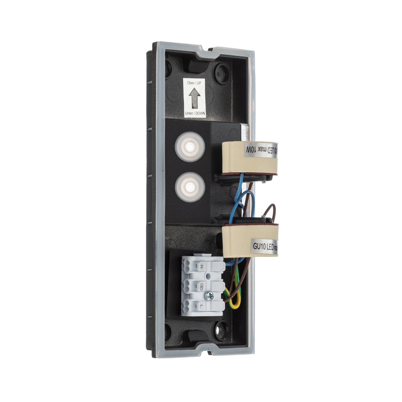 Lindby udendørs væglampe Aluvo, antracit, 16 cm, IP65 Riffel Lindby udendørs væglampe Aluvo, antracit, 16 cm, IP65 Riffel