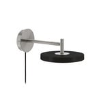 Asteria Short LED-Wandlampe, schwarz, Stahl, Stecker - UMAGE