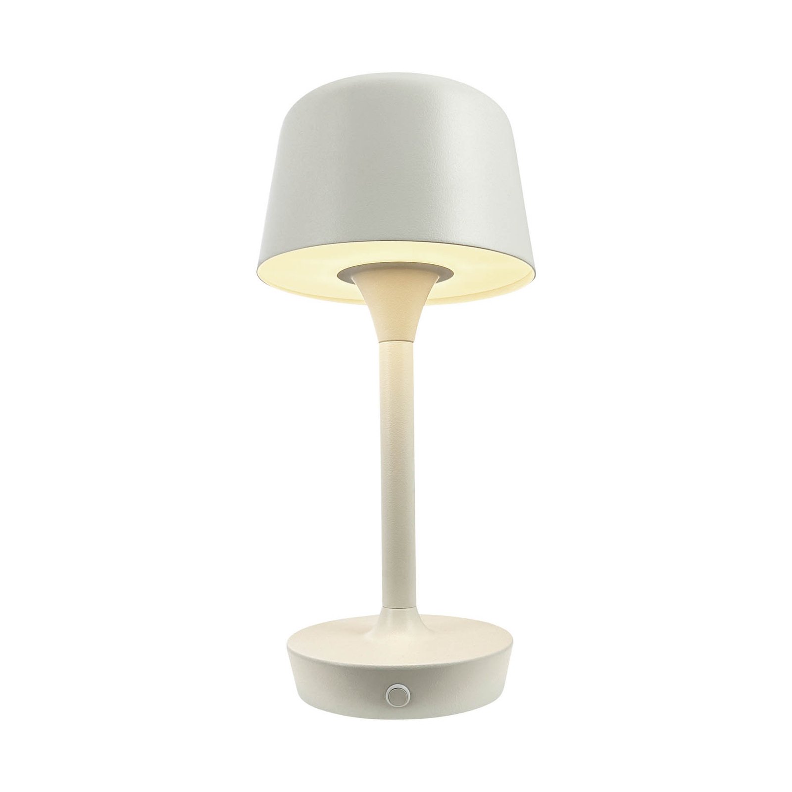 Dyberg Larsen LED table lamp Flow, cream, height 25 cm